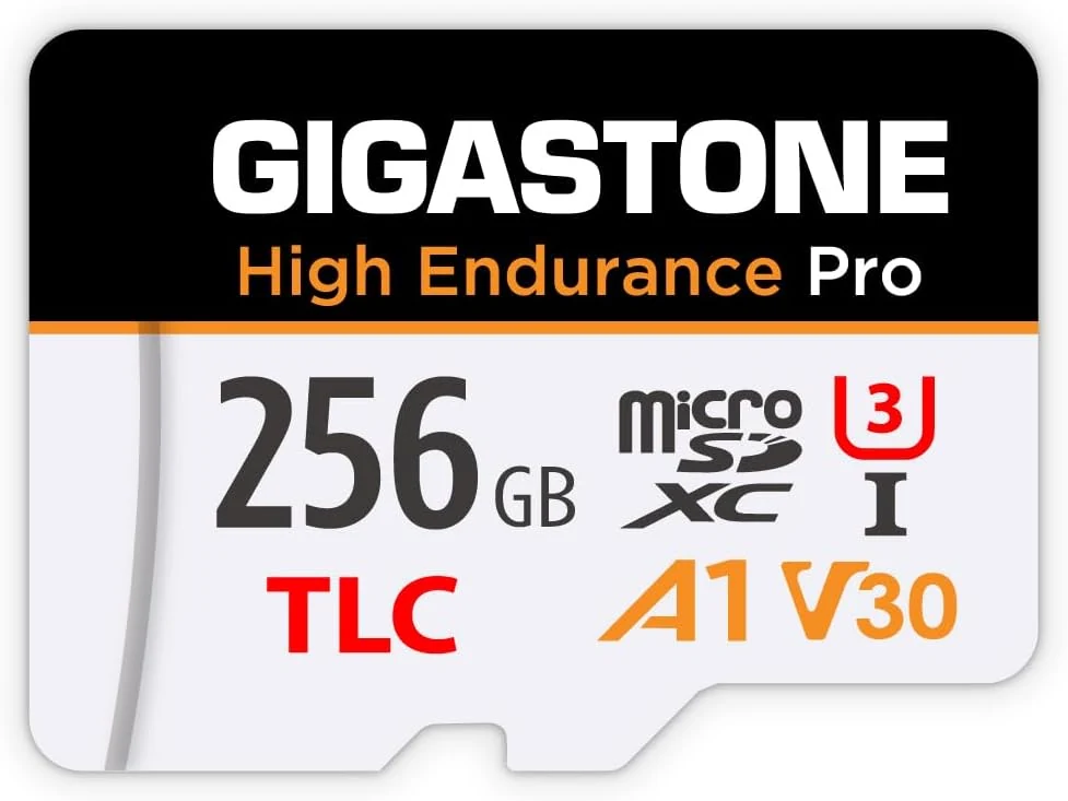 Gigastone 256GB Micro SD Card (High Endurance Pro, up to 100MB/s)