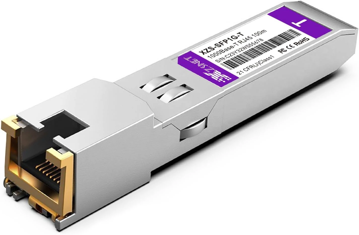 1000BASE-T SFP Transceiver, SFP to RJ45, 1.25G Copper SFP to Ethernet Module