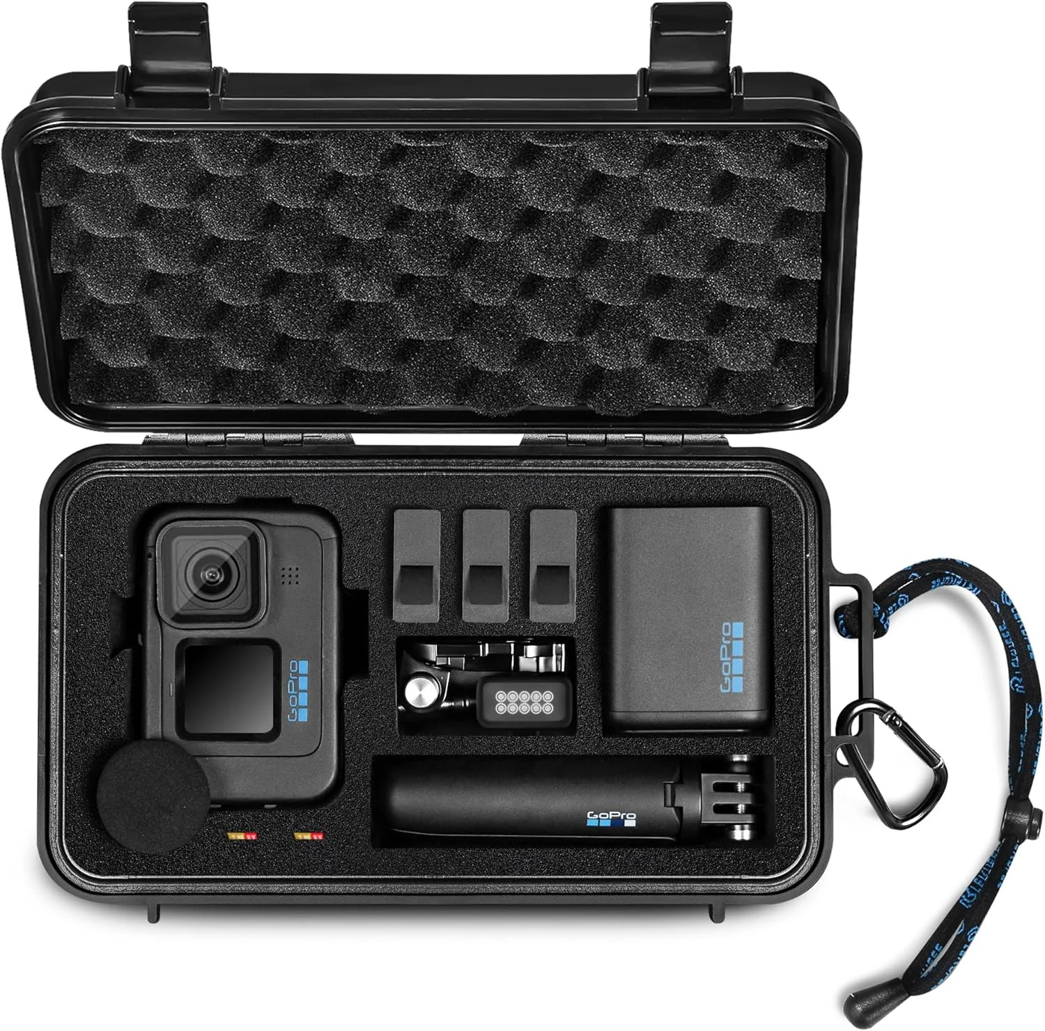 Lekufee Travel Waterproof Hard Case for Gopro Hero 13/12 / 11/10 / 9, Hero 4K, LIT Hero, Media Mod, and Other Accessories (Case & Bag Only)