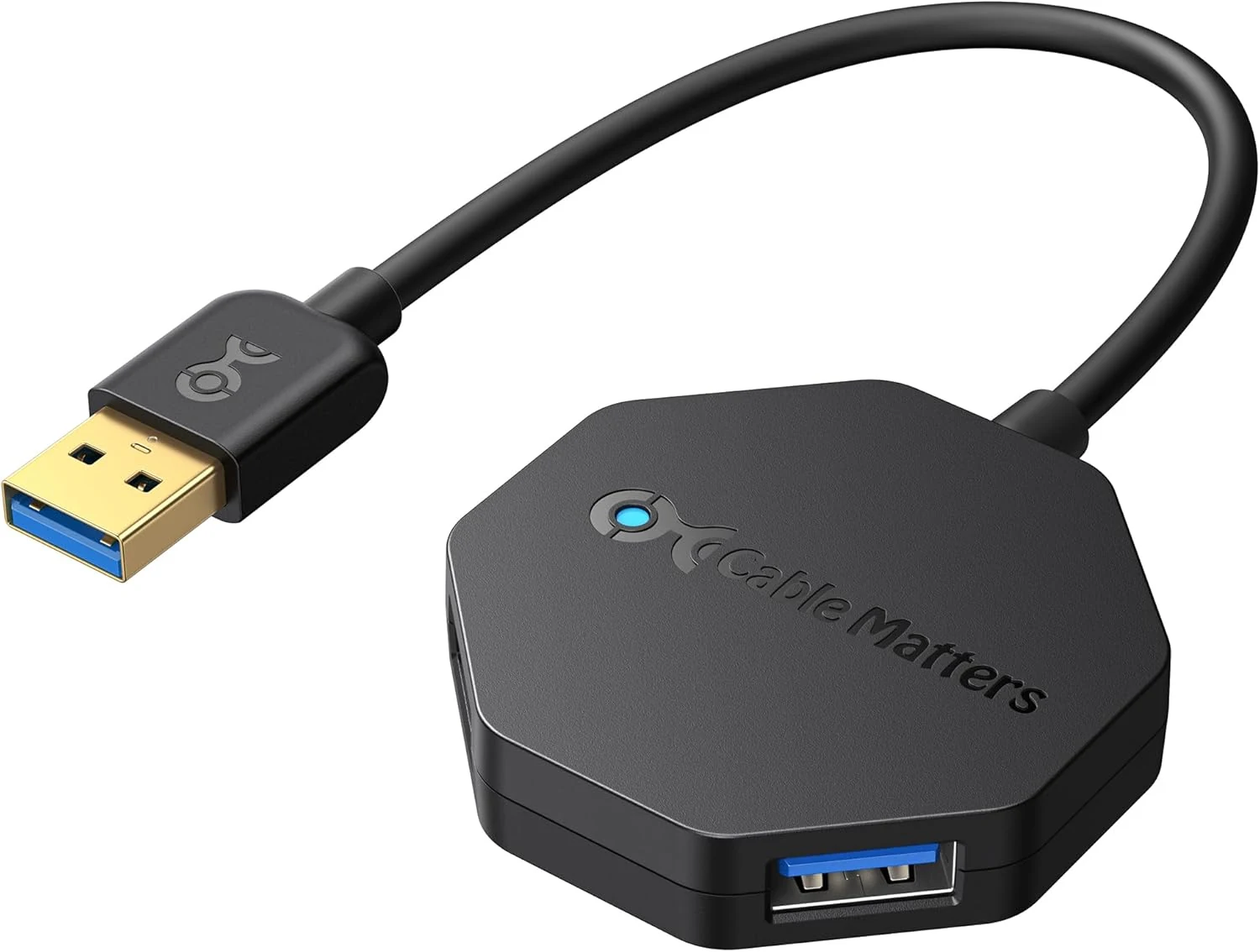Cable Matters Ultra Mini 4 Port USB Hub (USB 3.0 Hub, USB3 Dock)