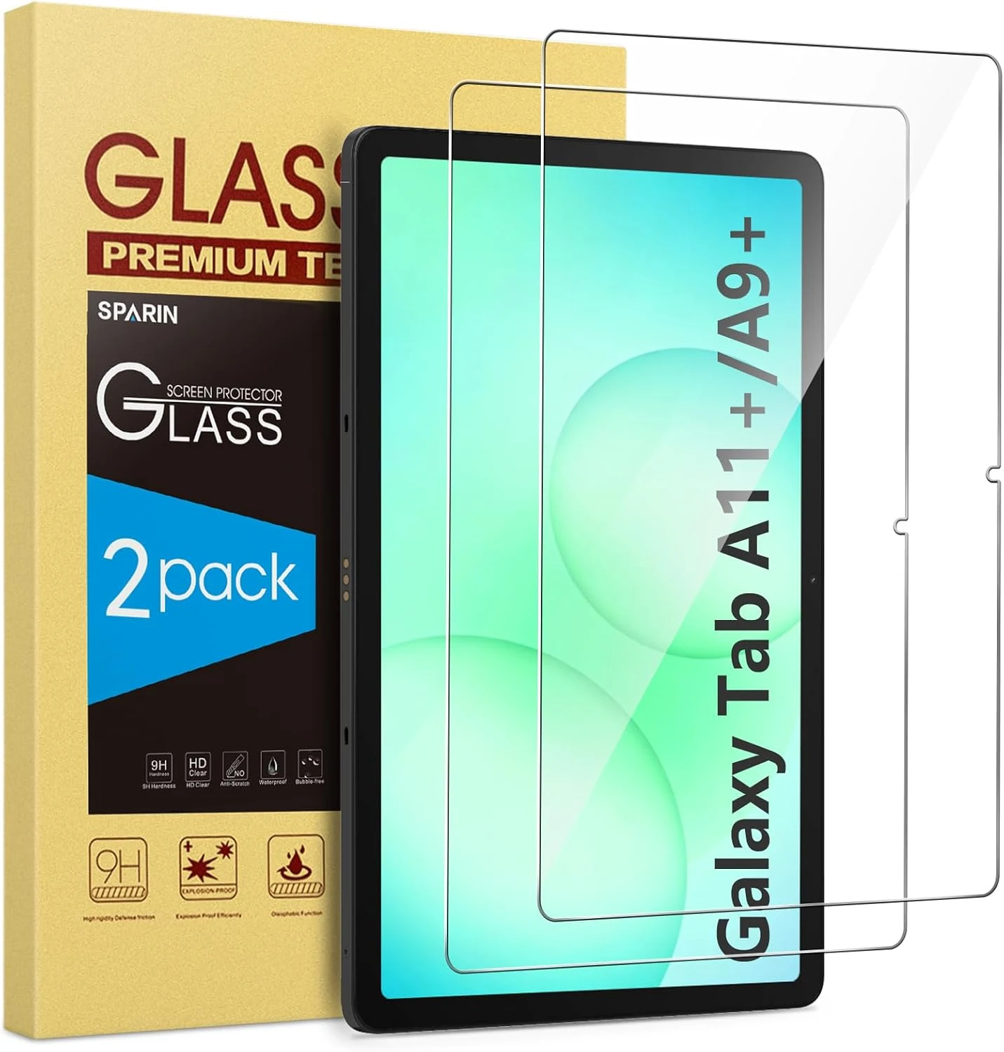 SPARIN 2 Pack Screen Protector for Samsung Galaxy Tab A11 Plus (A11+) 2025 / Tab A9 Plus (A9+) 2023 11 Inch