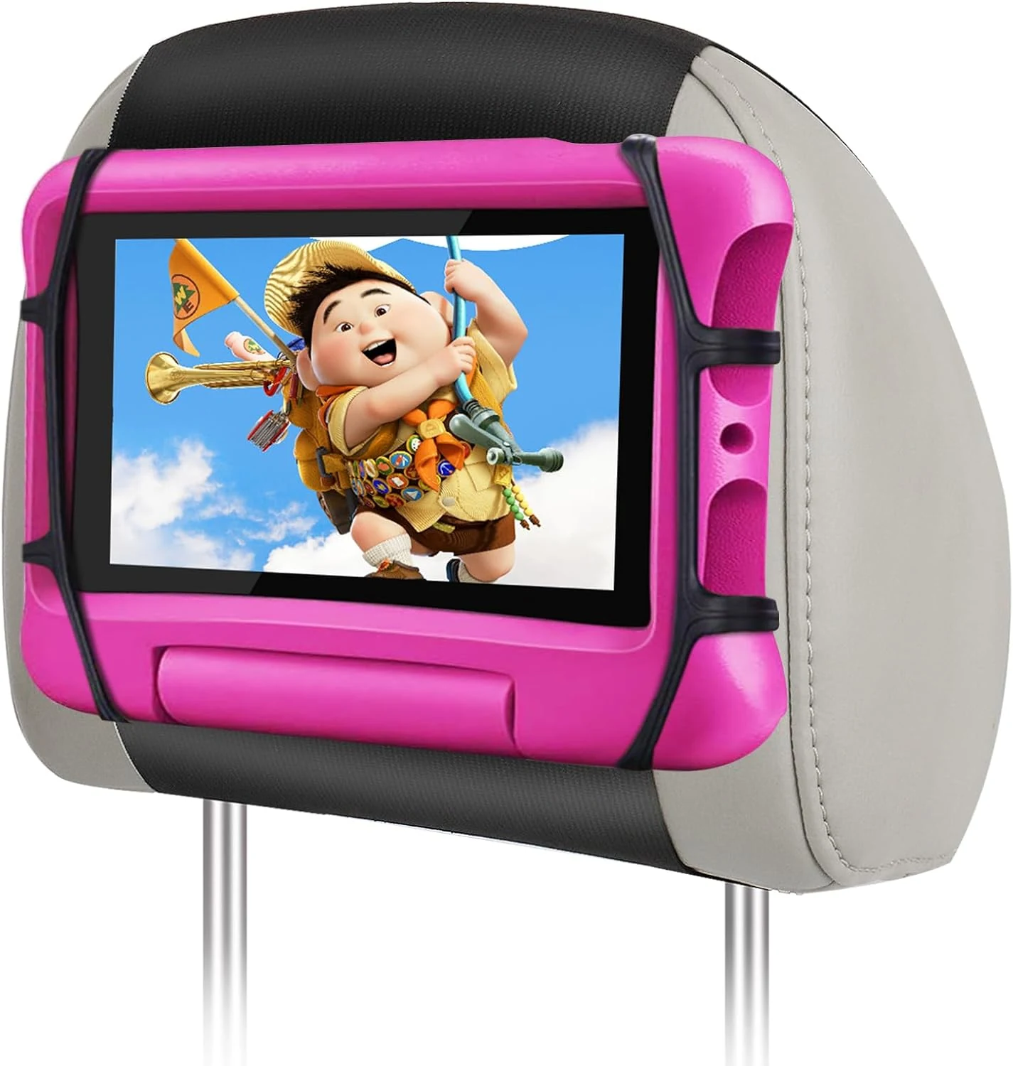 WONNIE Tablet Holder for Car, Upgraded iPad Holder for Car Mount Headrest, iPad Mount Back Seat for Kids with Anti-Slip Strap