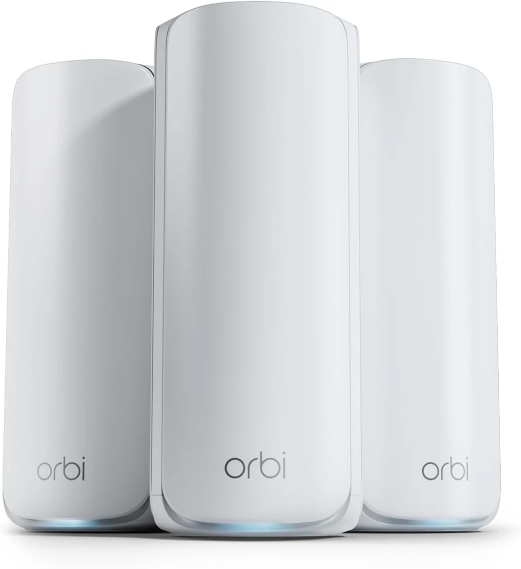 NETGEAR Orbi 770 Series Tri-Band WiFi 7 Mesh Network System (RBE773) - Router + 2 Satellite Extenders