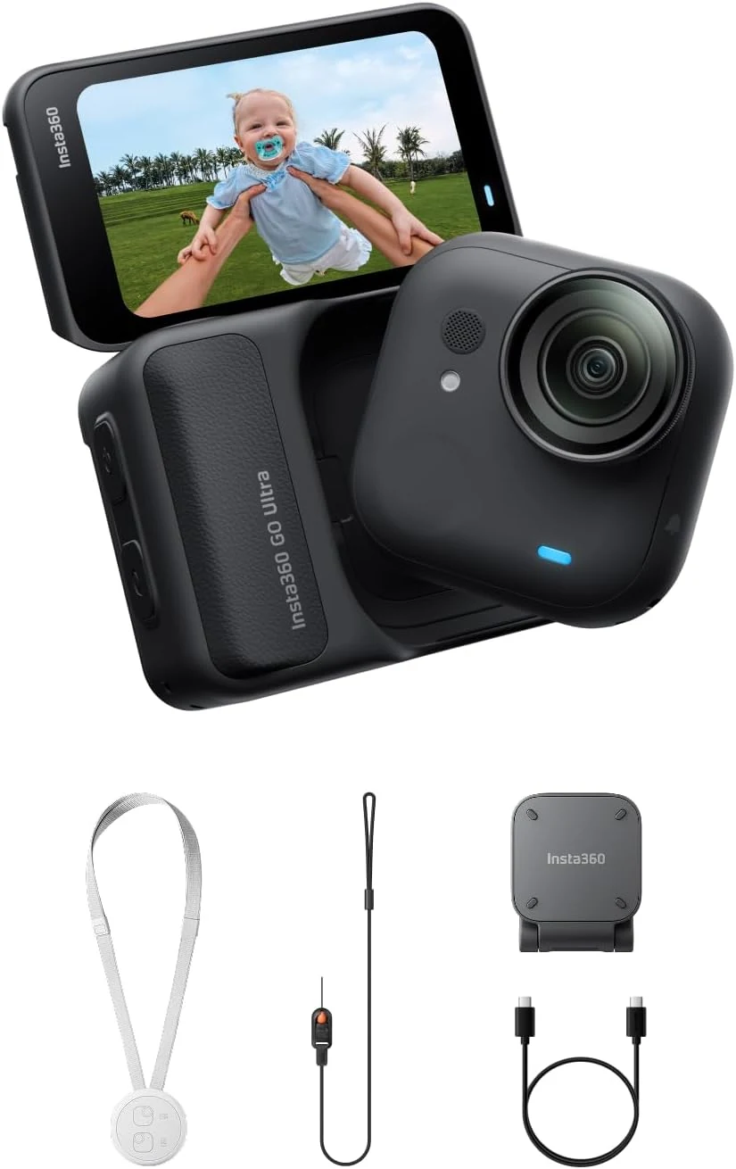 Insta360 GO Ultra - Small 4K Vlogging Camera, Hands-Free, POV Cam
