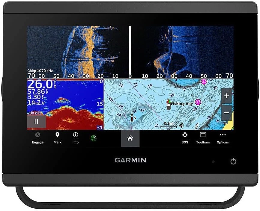 Garmin 010-02365-61 GPSMAP 743xsv SideVü, ClearVü and Traditional Chirp Sonar with Mapping - 7", Navionics+