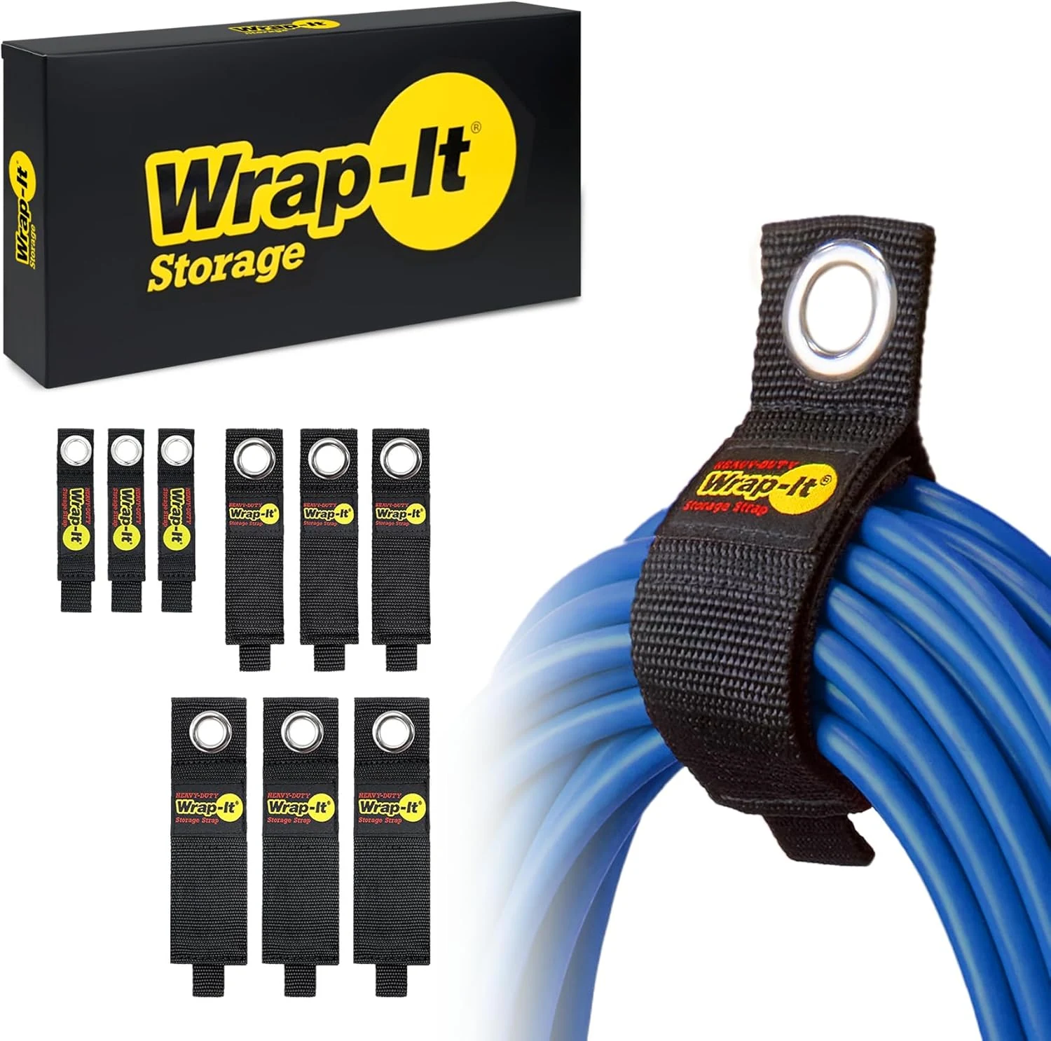 Heavy-Duty Wrap-It Storage Straps (Assorted 9-Pack)