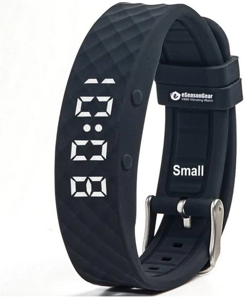 VB80 12 Alarm Vibrating Watch, Silent Vibration Shake Wake ADHD Medication Reminder