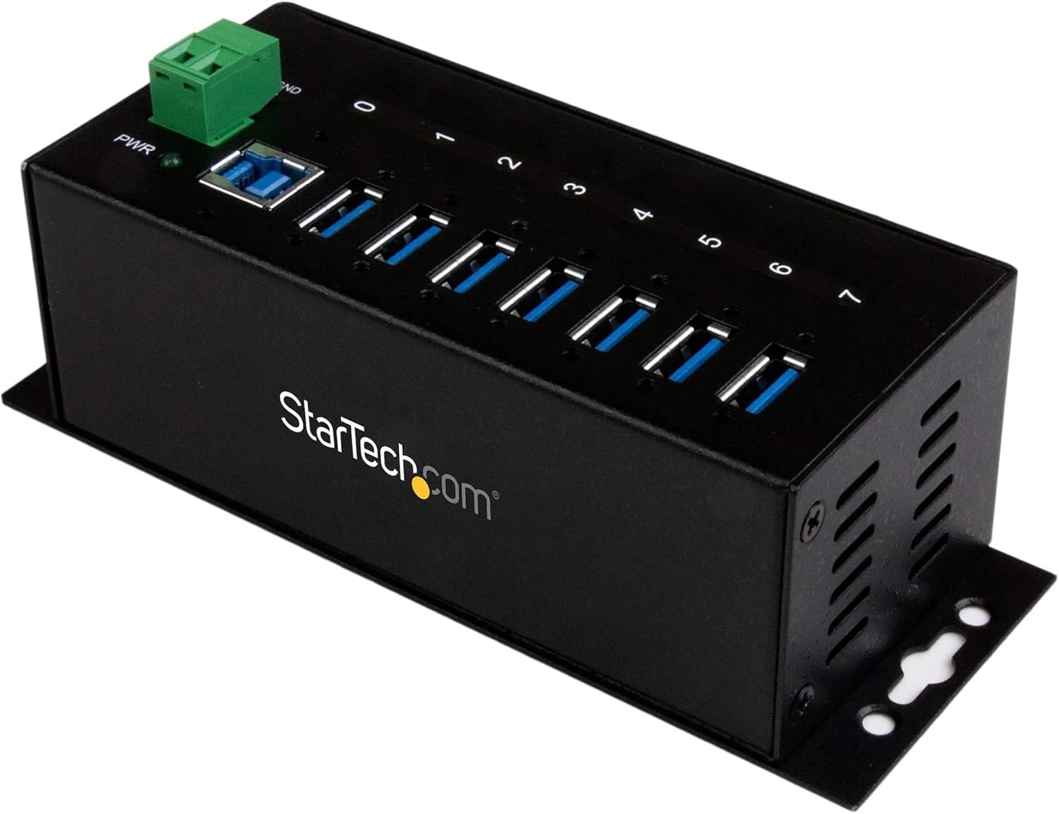 StarTech.com 7-Port USB 3.0 Hub - 5Gbps - Metal Industrial USB-A Hub (ST7300USBME)