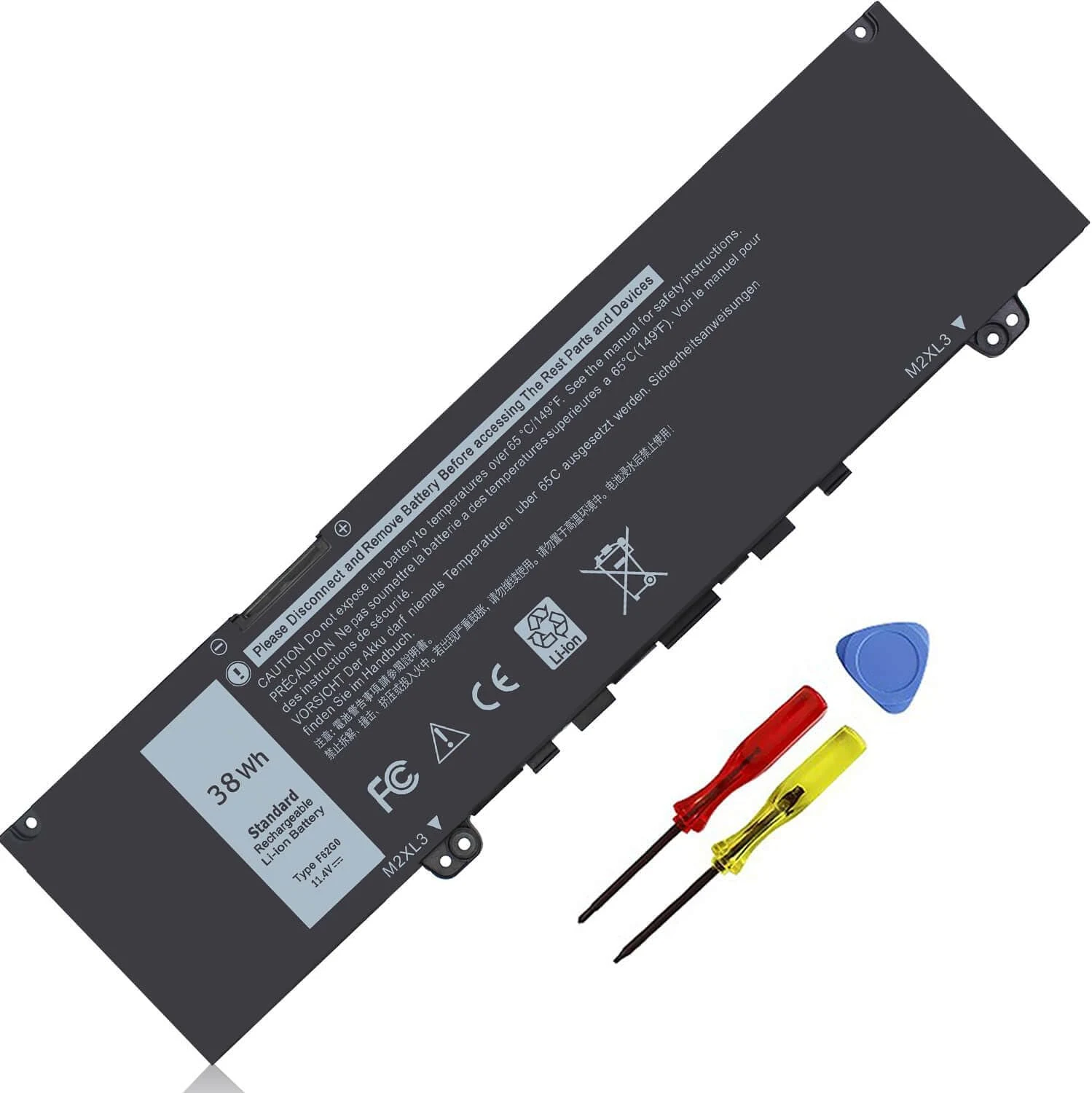 38Wh F62G0 Battery for Dell Inspiron 13 7000 7373 i7373 7386 2-in-1