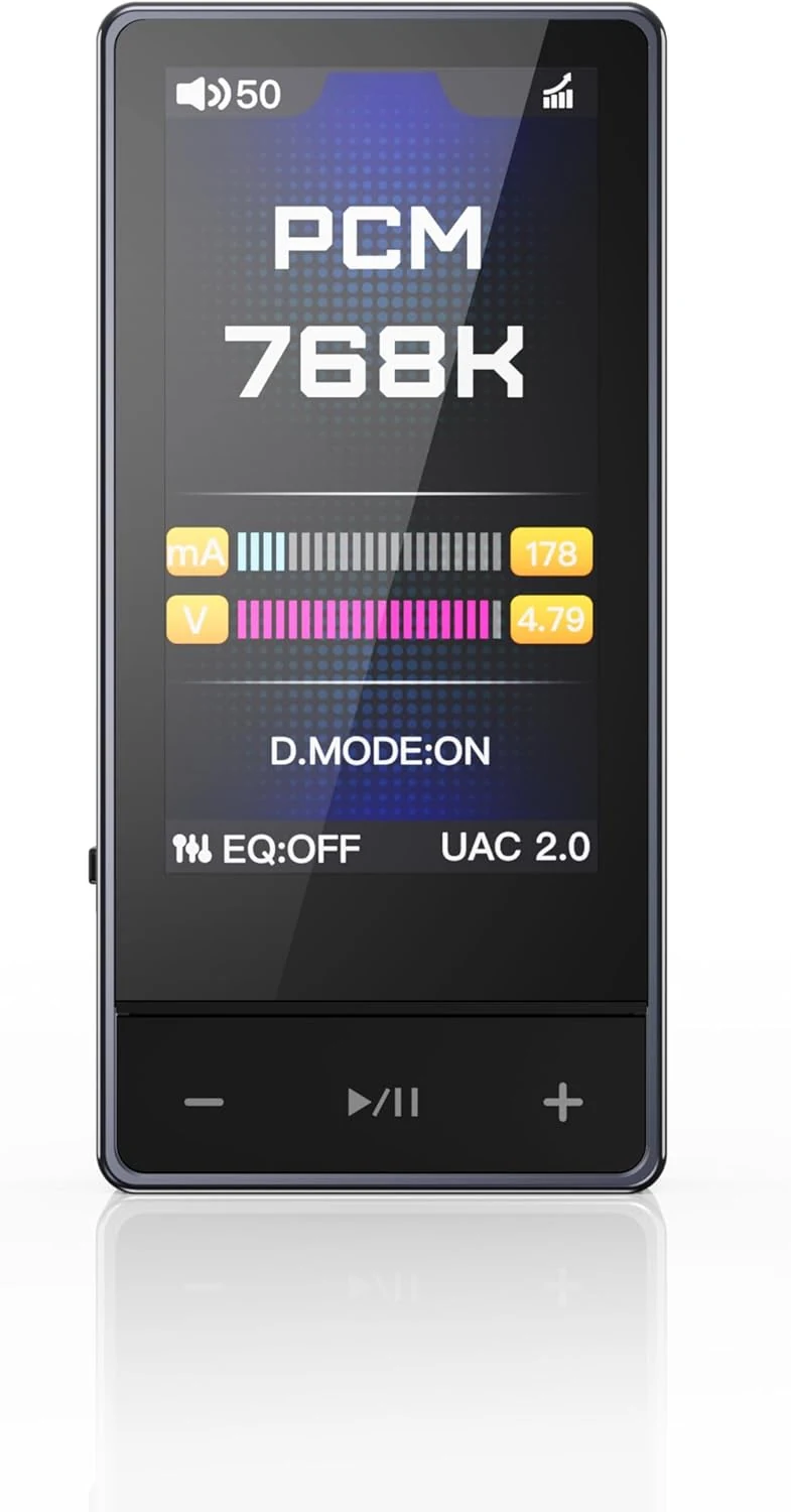 FiiO QX13 Portable DAC Amp, ES9027PRO 8-Ch DAC, 900mW×2, XMOS 16-Core, 10-Band EQ, Carbon Fiber Body, Color Display (Black)