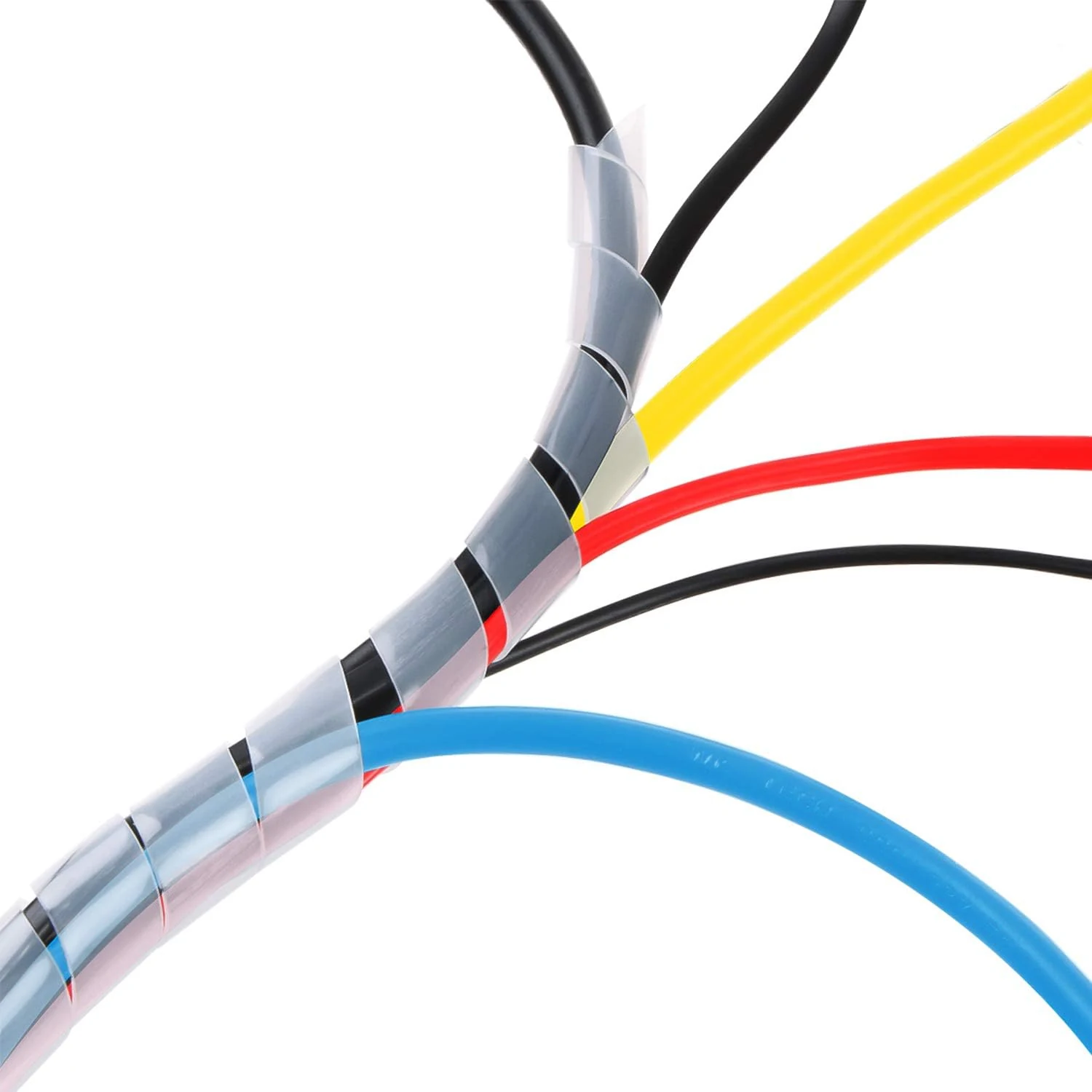 50Ft XHF 1/4" Clear Spiral Cable Wrap 6mm(Wrapping Range:4mm-50mm) Spiral review