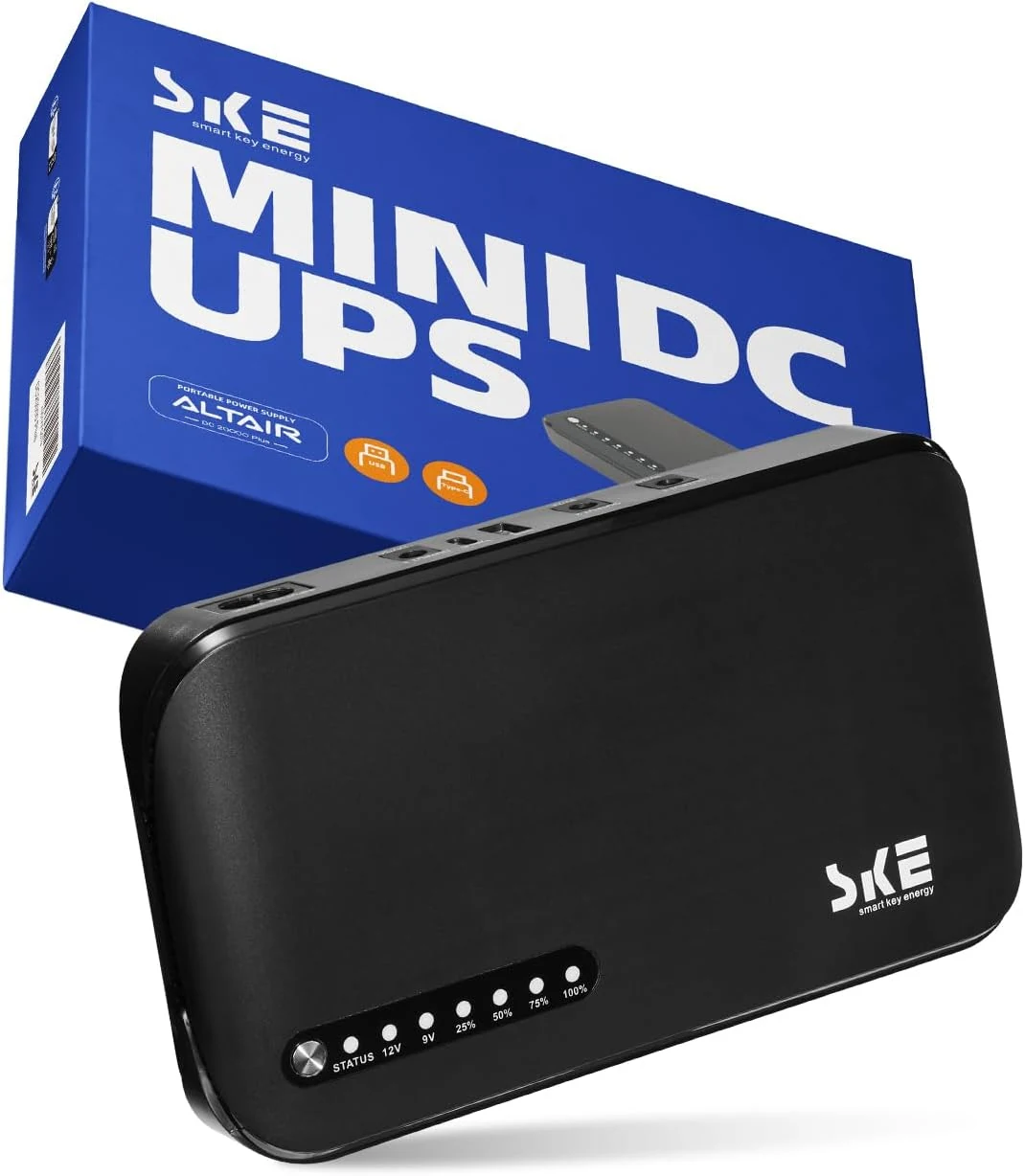 SKE DC20000 Plus Altair - Mini DC UPS 20000mAh Battery Backup & Surge Protector