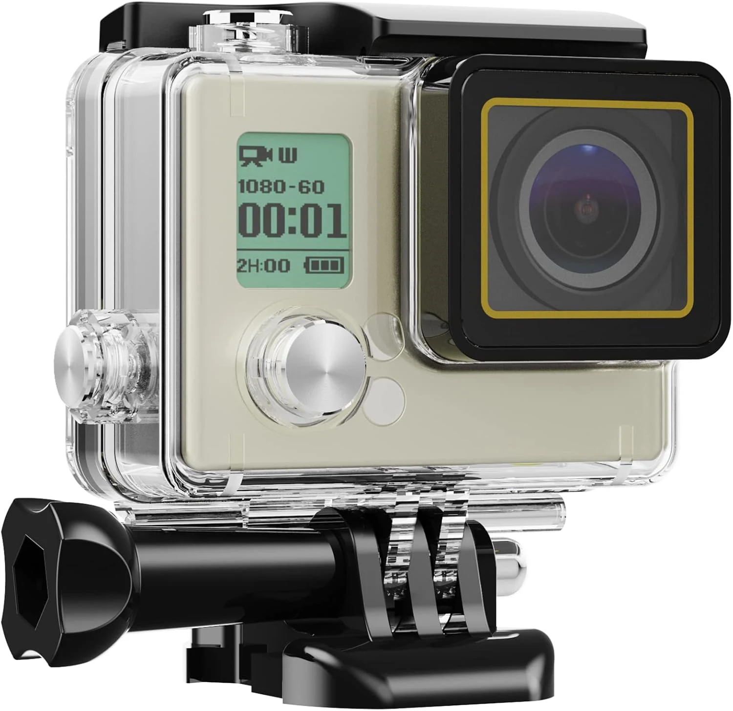 HONGDAK Waterproof Housing Case for GoPro Hero 4/3/3+, 60M/196FT Underwater Protective Dive Housing Shell