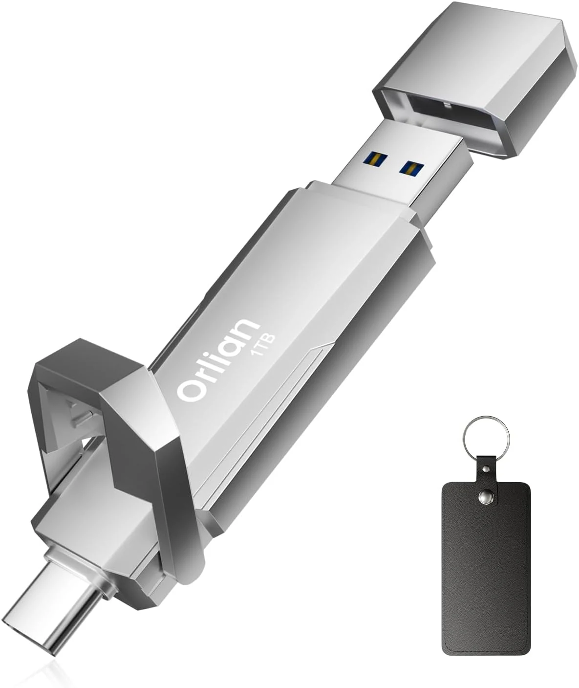 Orlian 1TB External Portable SSD USB Solid State Drive Up to 1000MB/s USB 3.2 Gen 2 Dual Drive Type C + USB A