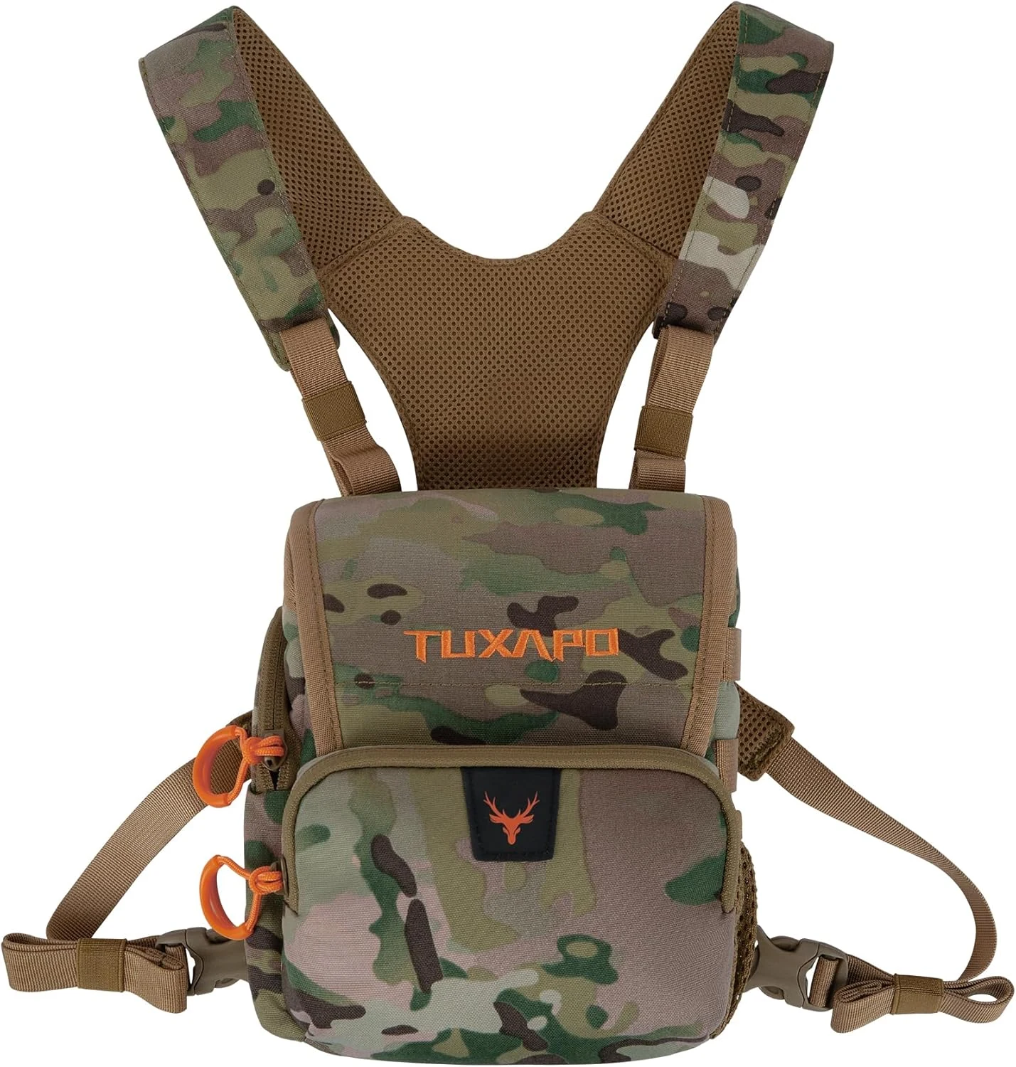 Binocular Harness Chest Pack with Rangefinder Pouch Rain Cover Bino Case for Hunting Hiking Shooting