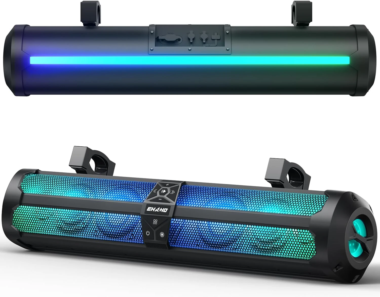 Ehaho Rumble-X Series UTV Sound Bar, 8-Speaker Metal Golf Cart Speaker BT w/Broadcast Party Mode & Music Sync Multicolor, 30" IP66 Waterproof SXS SoundBar