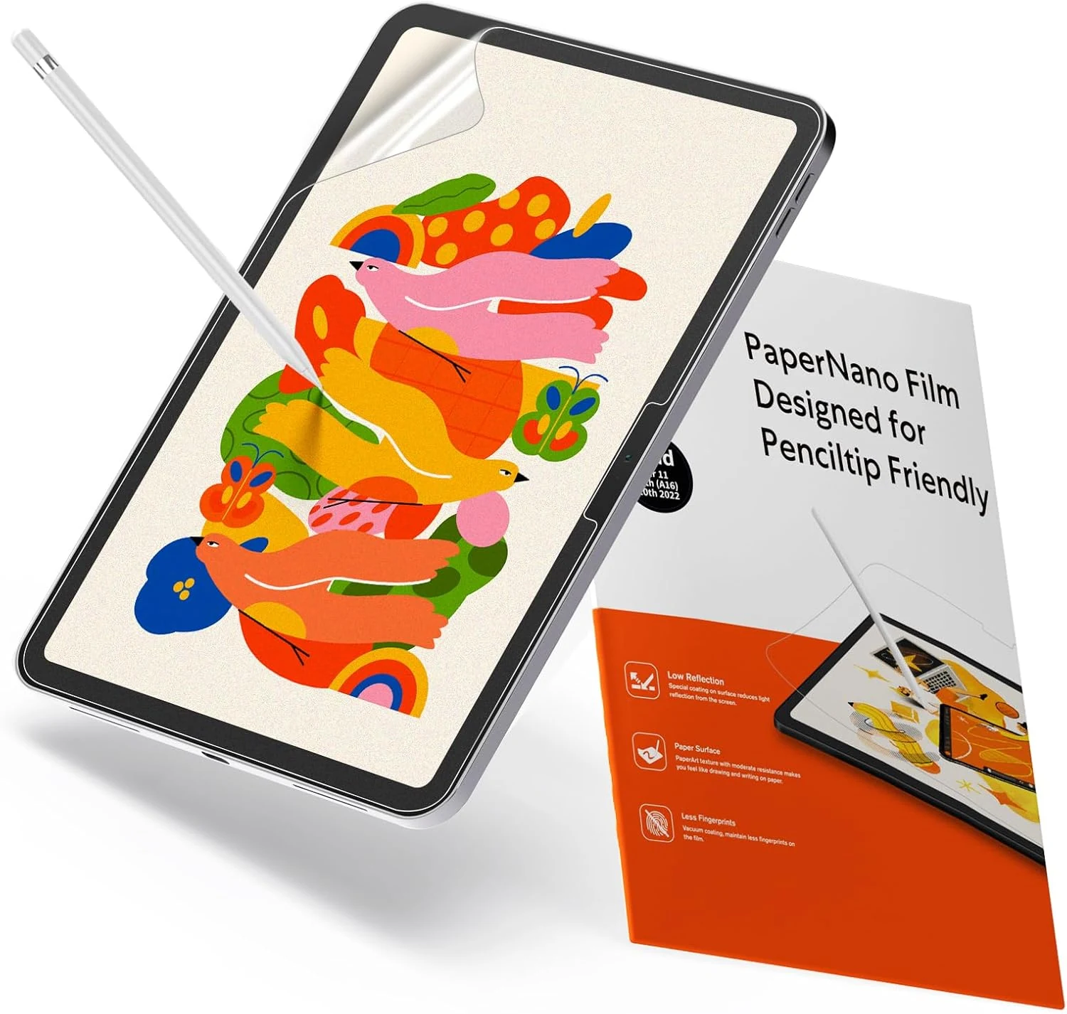 KCT 2 Pack Paperfeel Screen Protector Compatible with iPad A16 11th Generation 2025 11 inch / iPad 10th 2022 10.9 inch & iPad Air 11 inch M4/M3/M2 (2026/2025/2024)