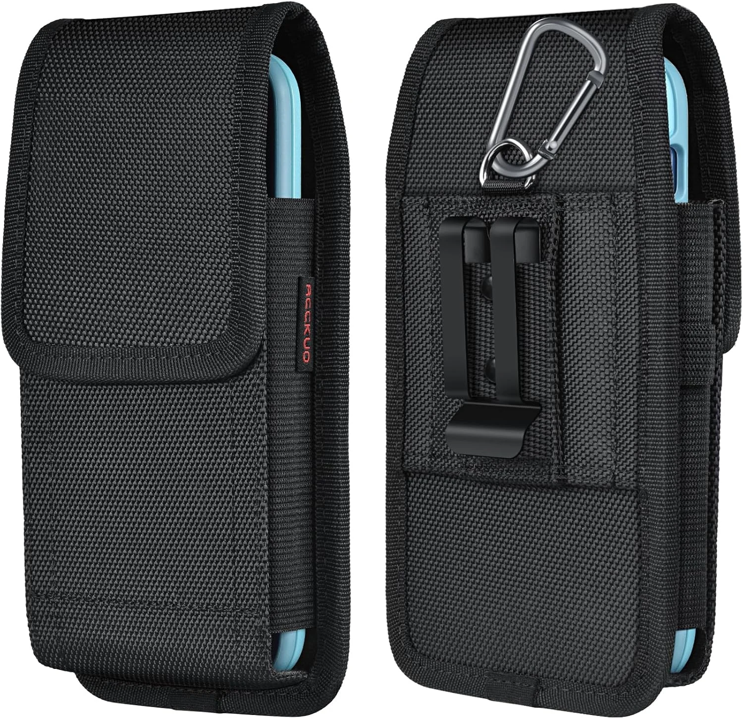 ACCKUO Phone Holster for Belt with Metal Clip and Magnetic