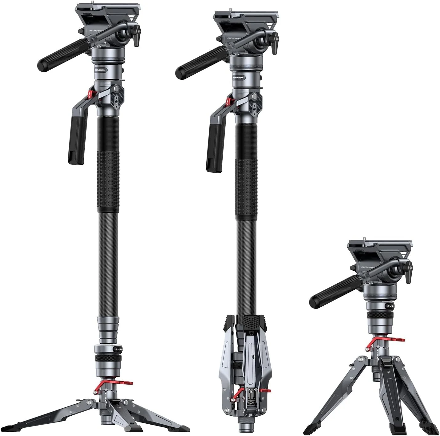 SmallRig 175cm / 68.9" Carbon Fiber Video Monopod for Camera