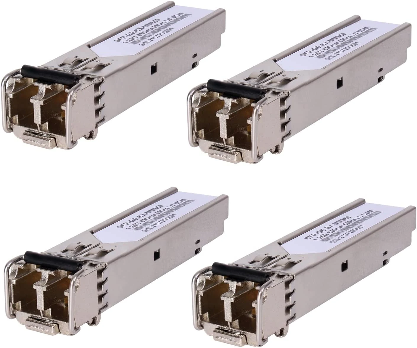 4 Pack 1.25G 850nm Multimode SFP LC Transceiver Fiber Module