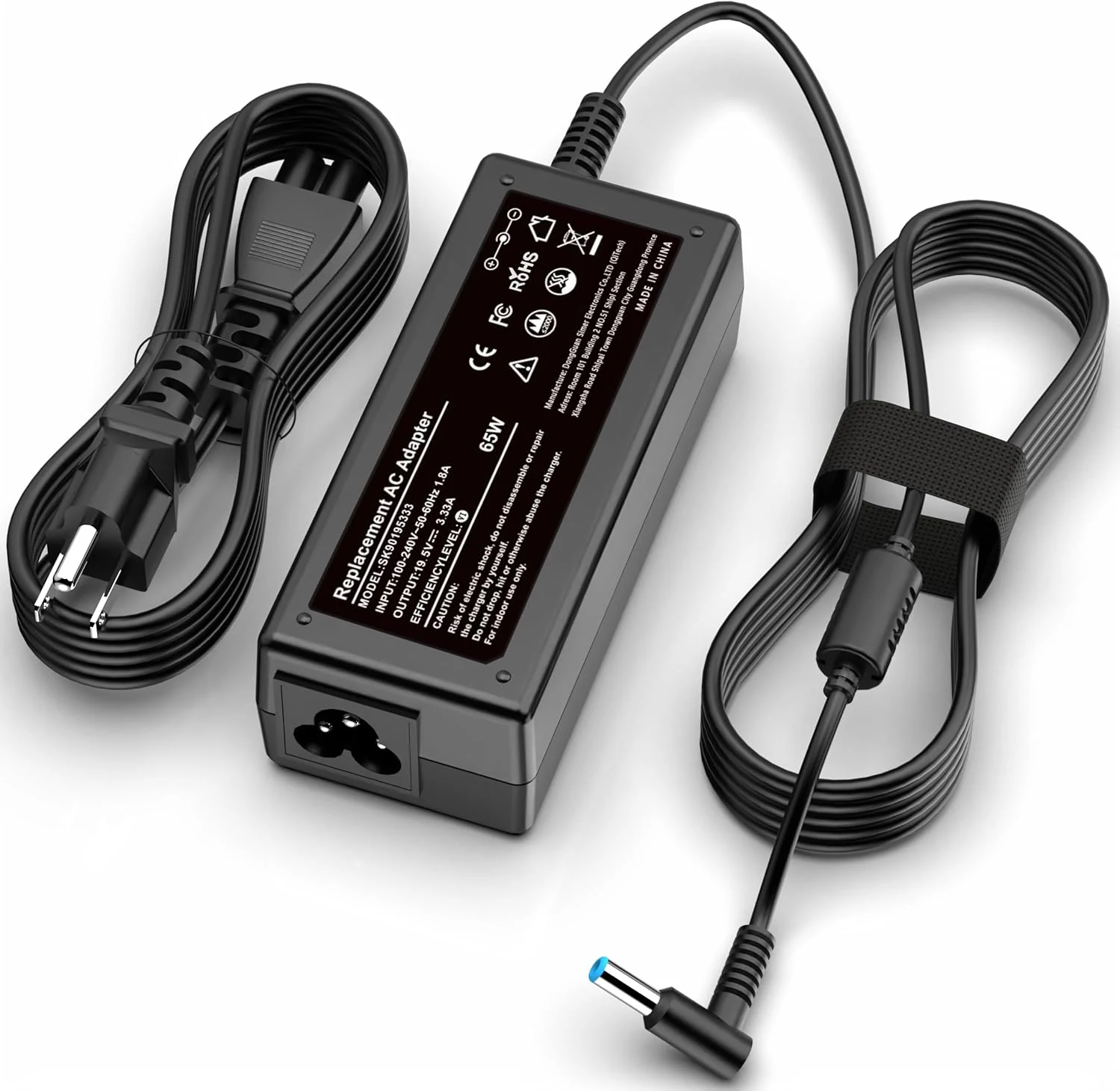 PIOEVTKA Replacement for HP Laptop Charger 65W 45W Computer Charger Smart Blue Tip Power Adapter