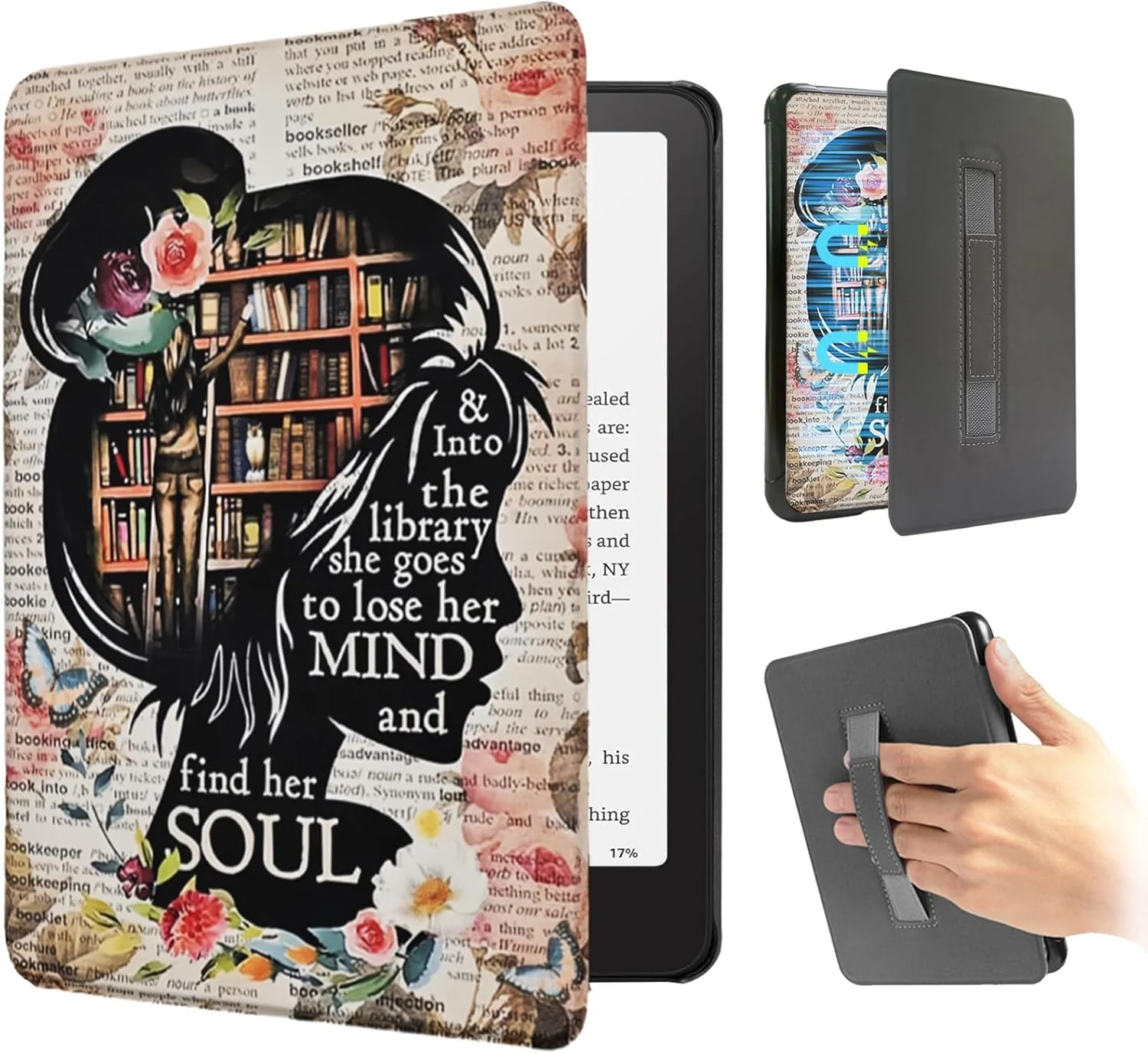 SCSVPN Case for 7'' Kindle Paperwhite (12th Generation, 2024) and Kindle Colorsoft Signature Edition, Lightweight PU Leather Protective Cover with Magnetic Back Closure - Hand Strap - Auto Sleep/Wake
