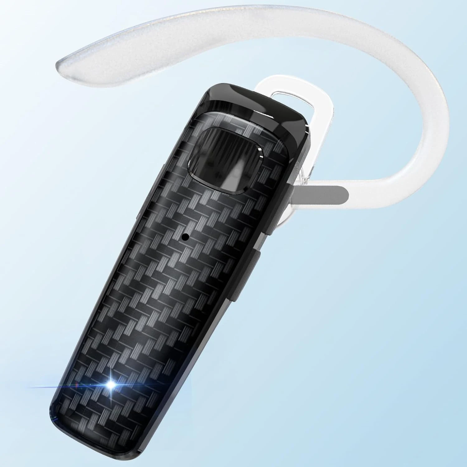 LEKOYE Bluetooth Headset (CVC8.0, 16 Hours Talk Time, Single Ear)