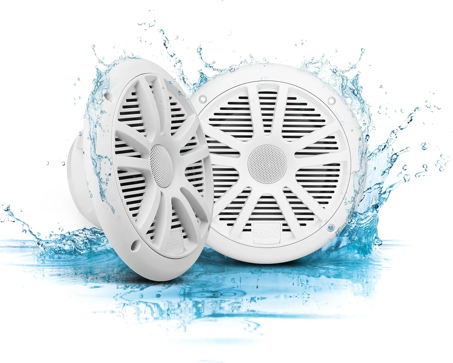 4) New Boss Audio MR6W 6.5" 180W Dual Cone Marine/Boat Speakers Stereo- White