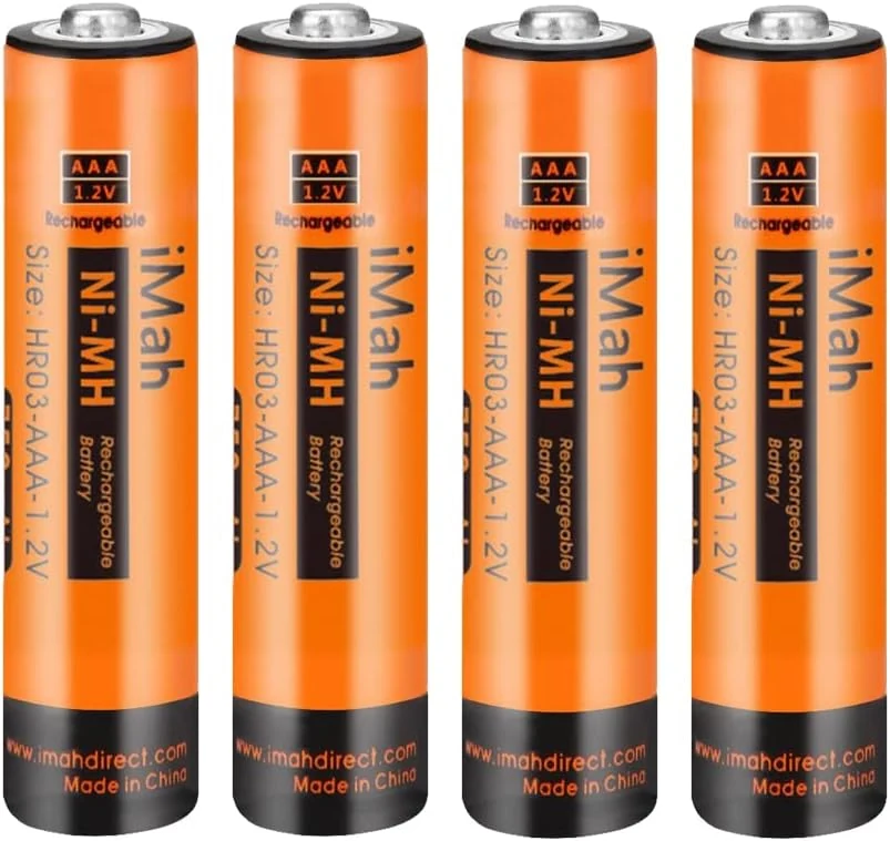 iMah 4-Pack 1.2V 750mAh Ni-MH AAA Rechargeable Battery for Panasonic