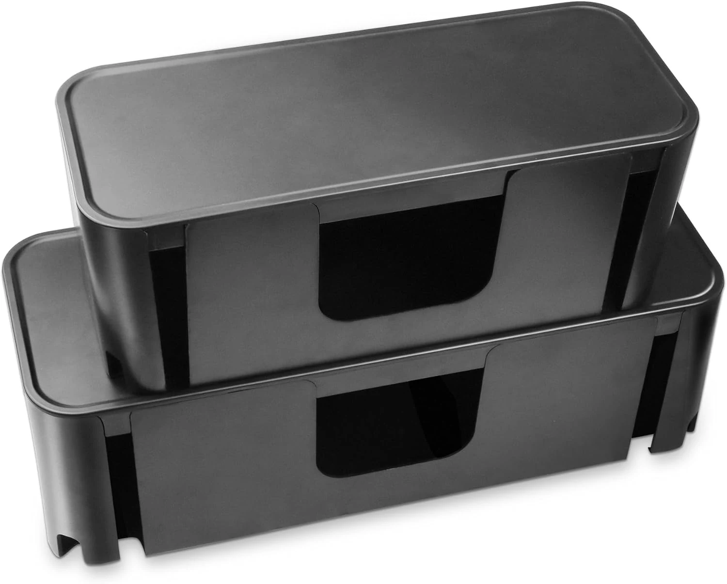 YANWEN Cord Organizer Box (2PCS, Large + Medium) for Power Strips and Cable Hiding