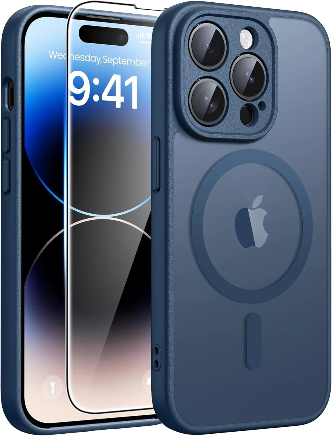 FNTCASE for iPhone 14 Pro-Max Case: Translucent Blue Slim Cases review