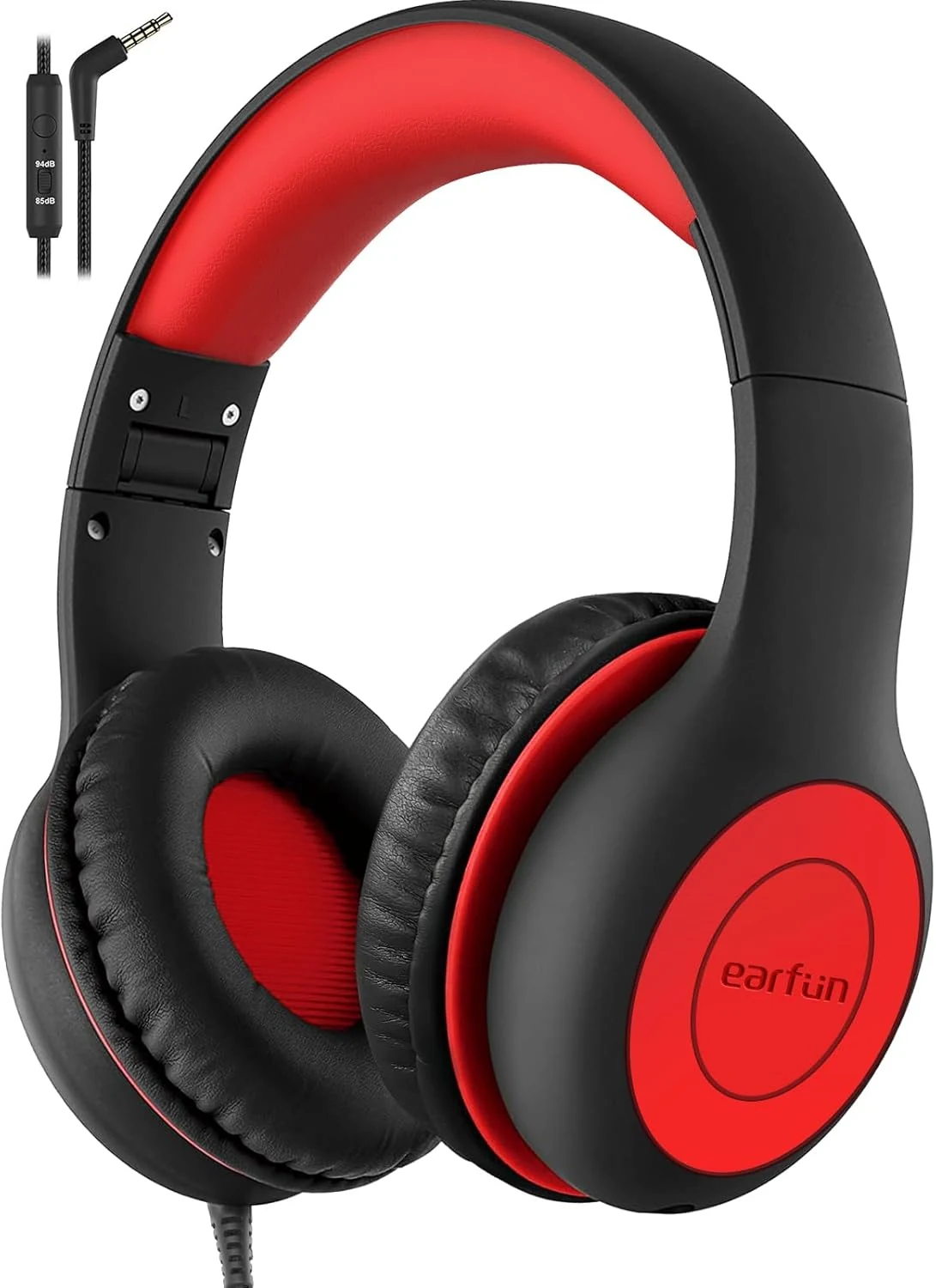 EarFun K1 Kids Headphones Wired with Microphone, 85/94dB Volume Limit