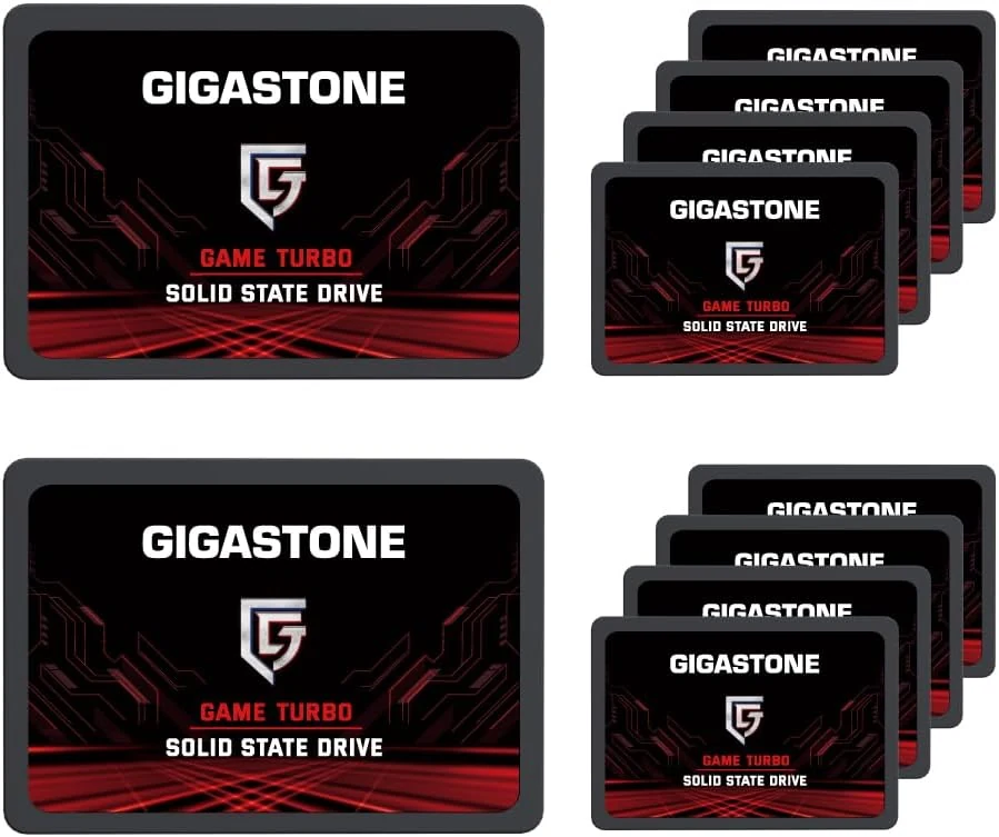 Gigastone 128GB Game Turbo SSD (10-Pack) Up to 500MB/s with SLC Caching