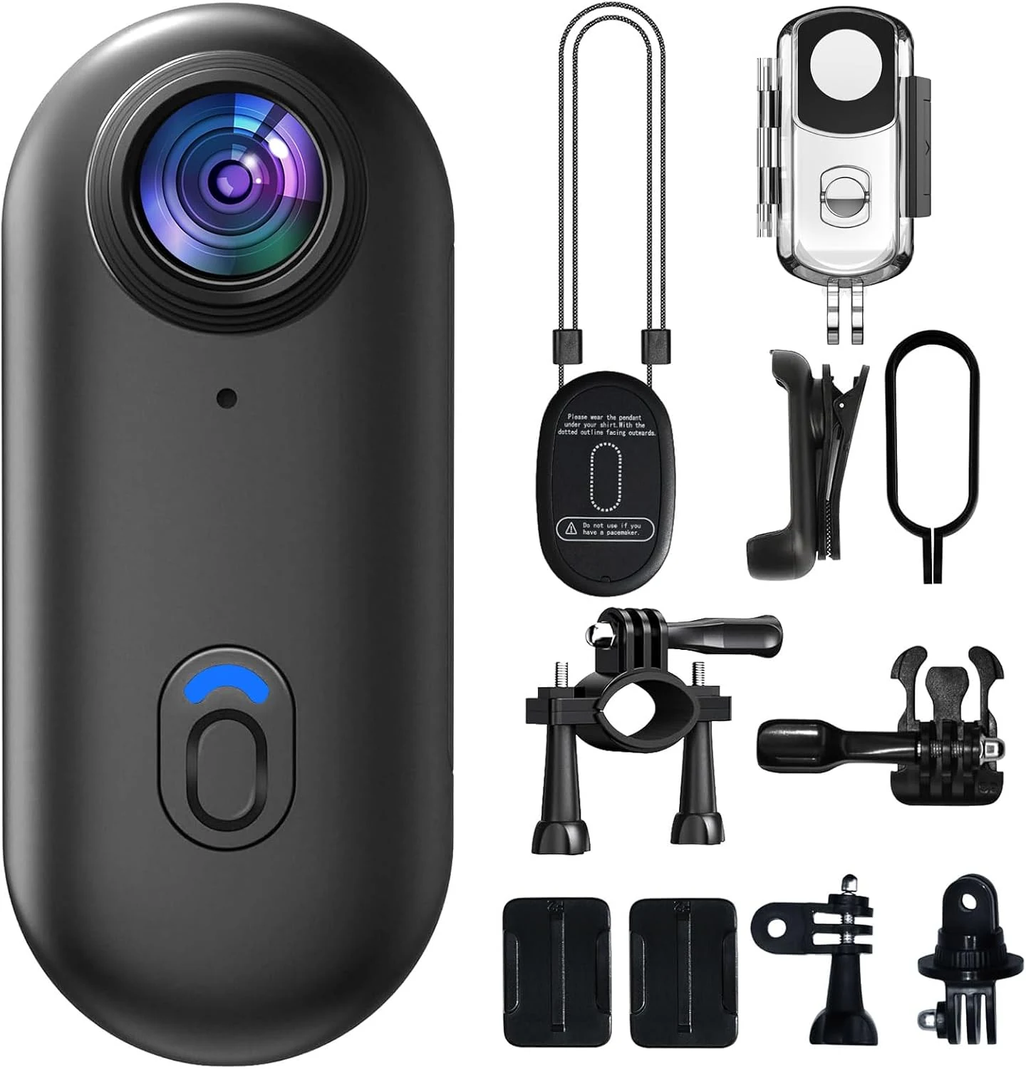 dahocamgo 4K Mini Body Camera, 64GB, Waterproof, Thumb Size