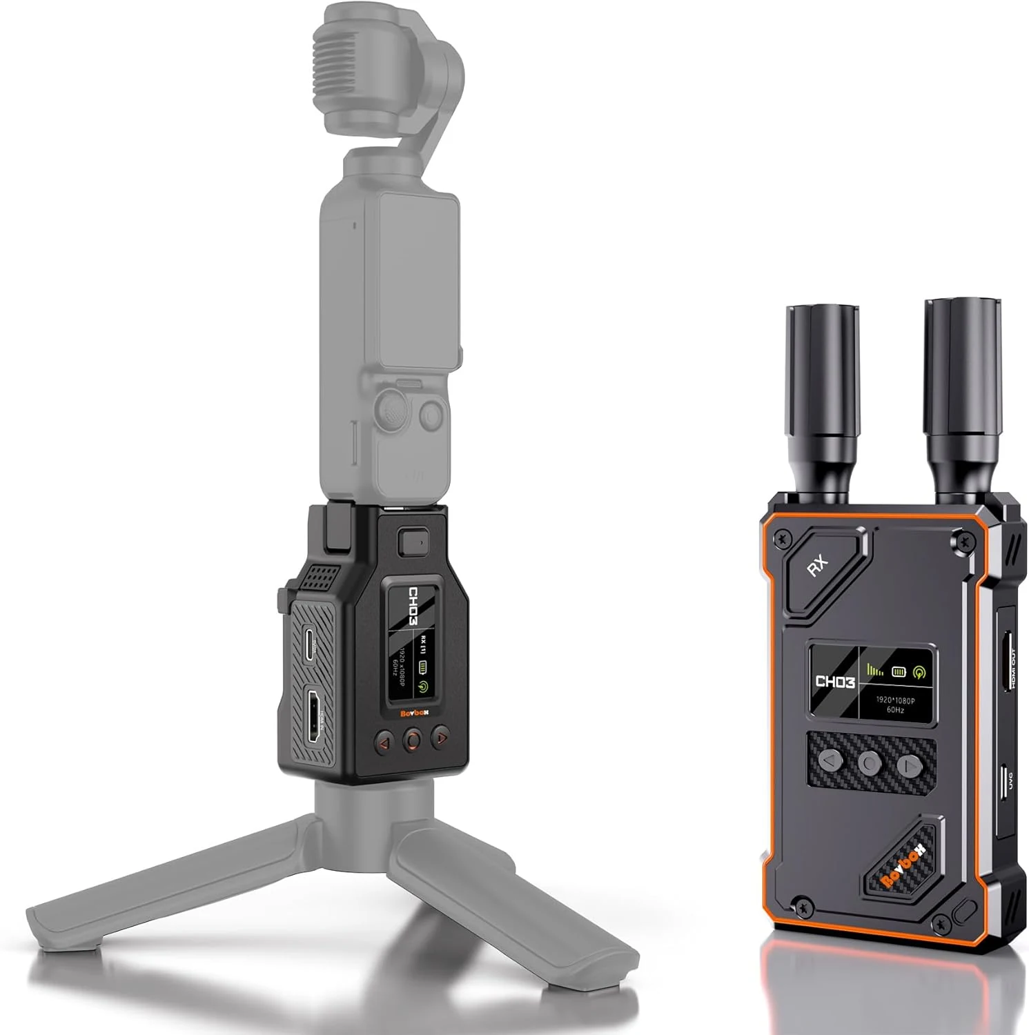Wireless HDMI Transmitter and Receiver for DJI Osmo Pocket 3, 1080P UVC & HDMI Output