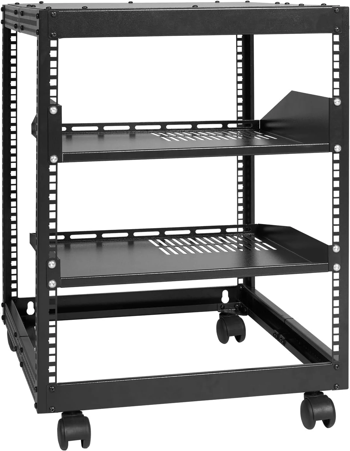 VEVOR 12U Open Frame Server Rack, 23-40 in Adjustable Depth, Free Standing or Wall Mount Network Server Rack