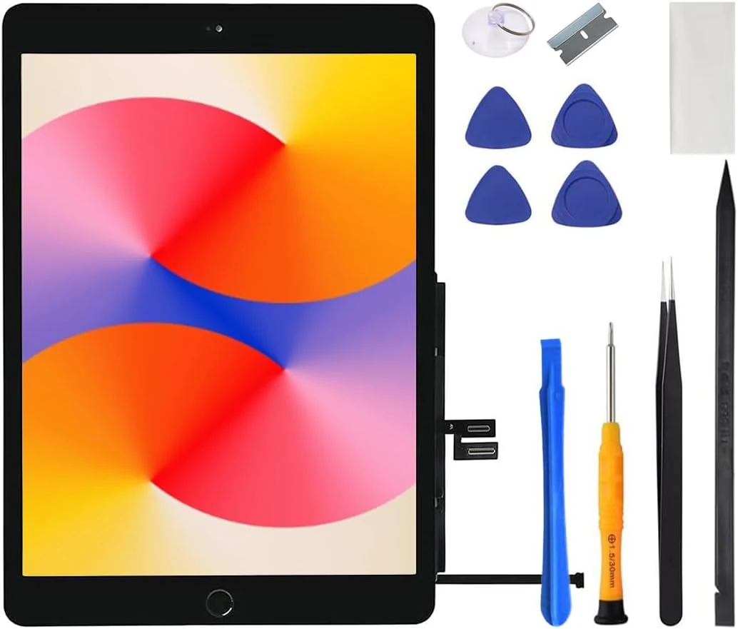 for iPad 7 7th / 8 8th Gen Screen Replacement Digitizer 2019/2020 10.2 Inch Touch Glass (Home Button, Repair Kit)