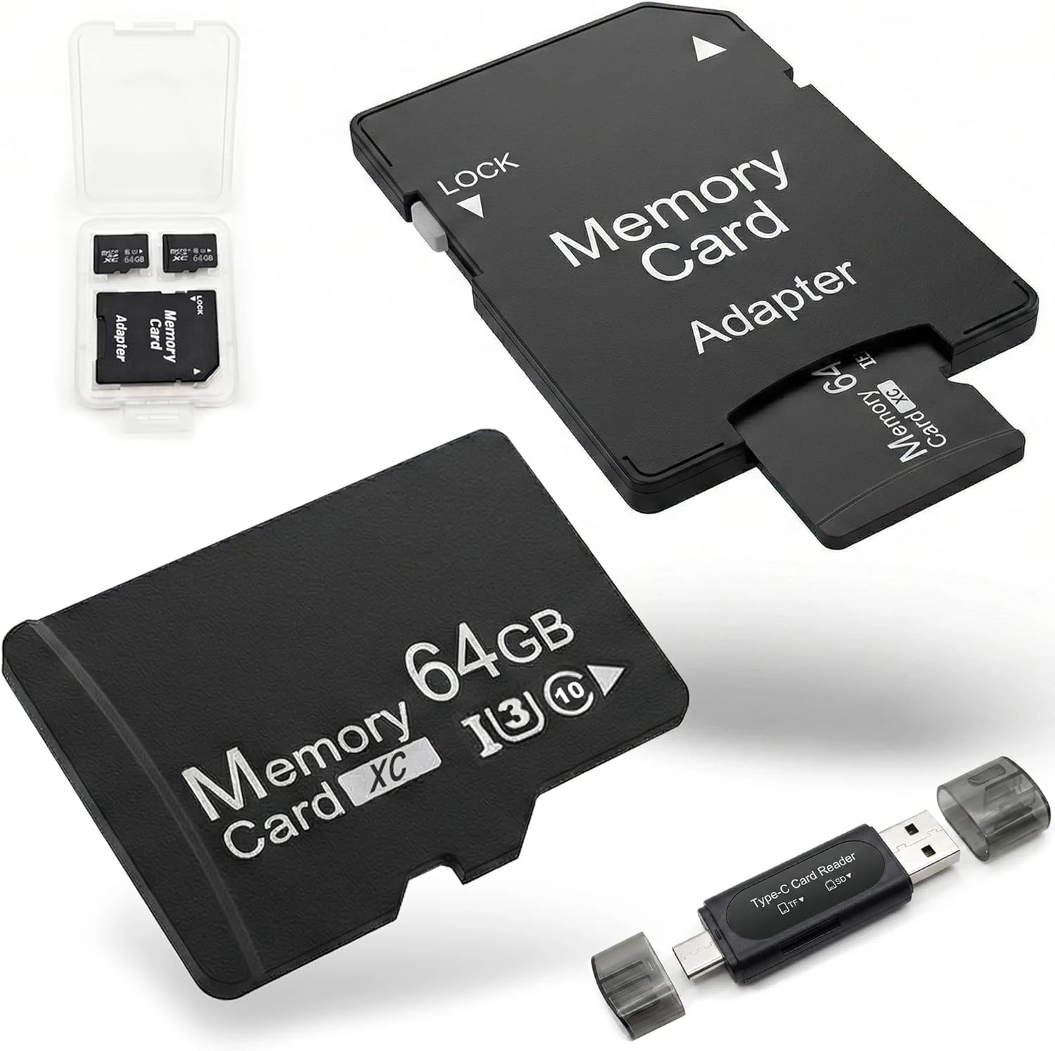 64GB Micro SD Card 2-Pack, High Endurance A1 U3 V30 4K Video Recording