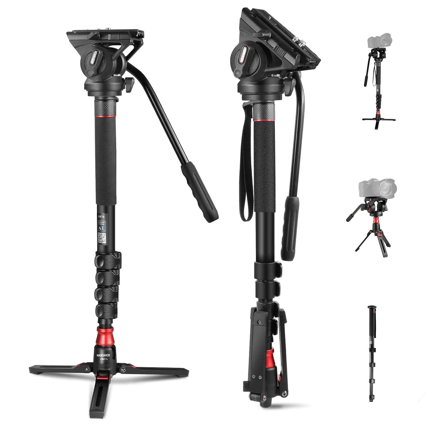 NEEWER Professional Camera Monopod with Feet, 70.5"/179cm Telescopic Portable Aluminum review