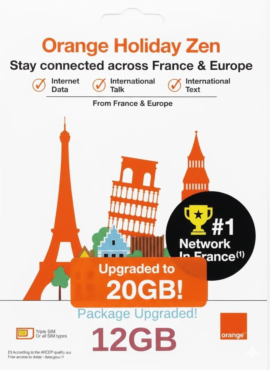 20GB 30 Day Orange Europe SIM Card, 30 Minutes Calls+200 review