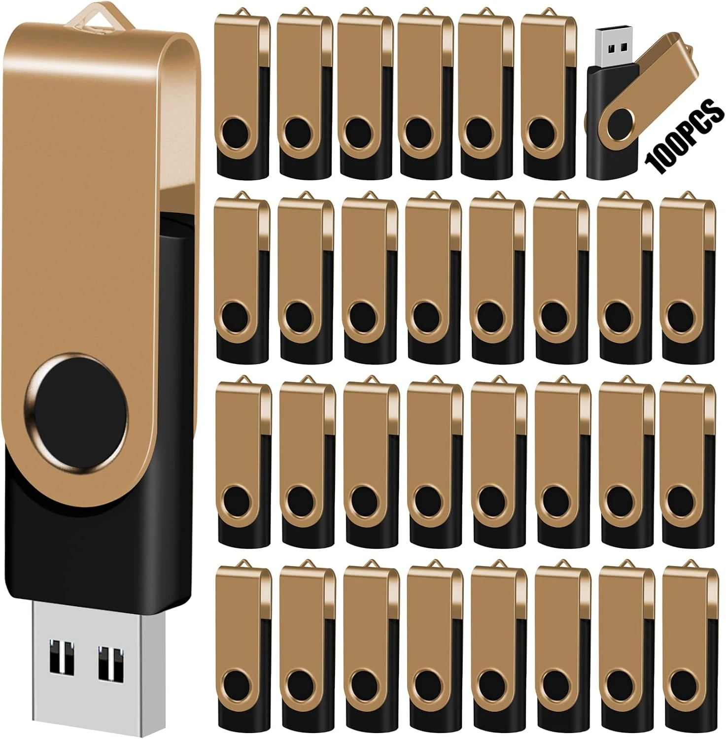EASTBULL (Not 128GB) 128MB USB Flash Drive Bulk Thumb Drives (100 Pack with Lanyards)