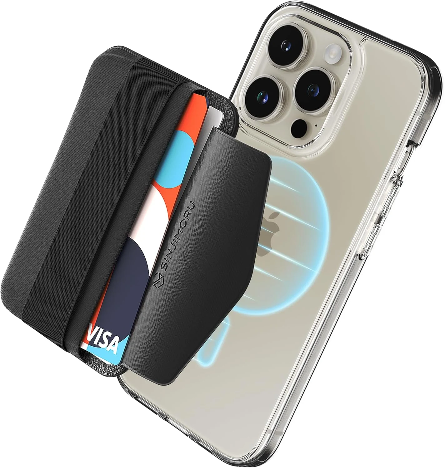 Sinjimoru Soft Wool Band Grip Phone Wallet for MagSafe, Magnetic