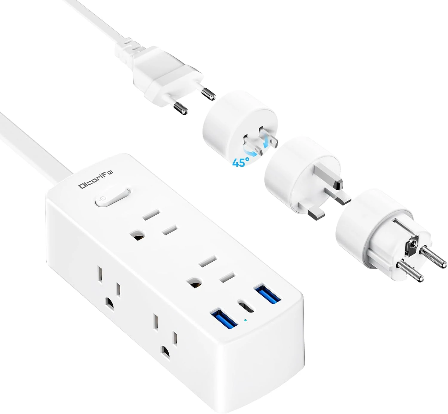 European Travel Plug Adapter, Olcorife Universal Travel Adapter for EU UK US AUS