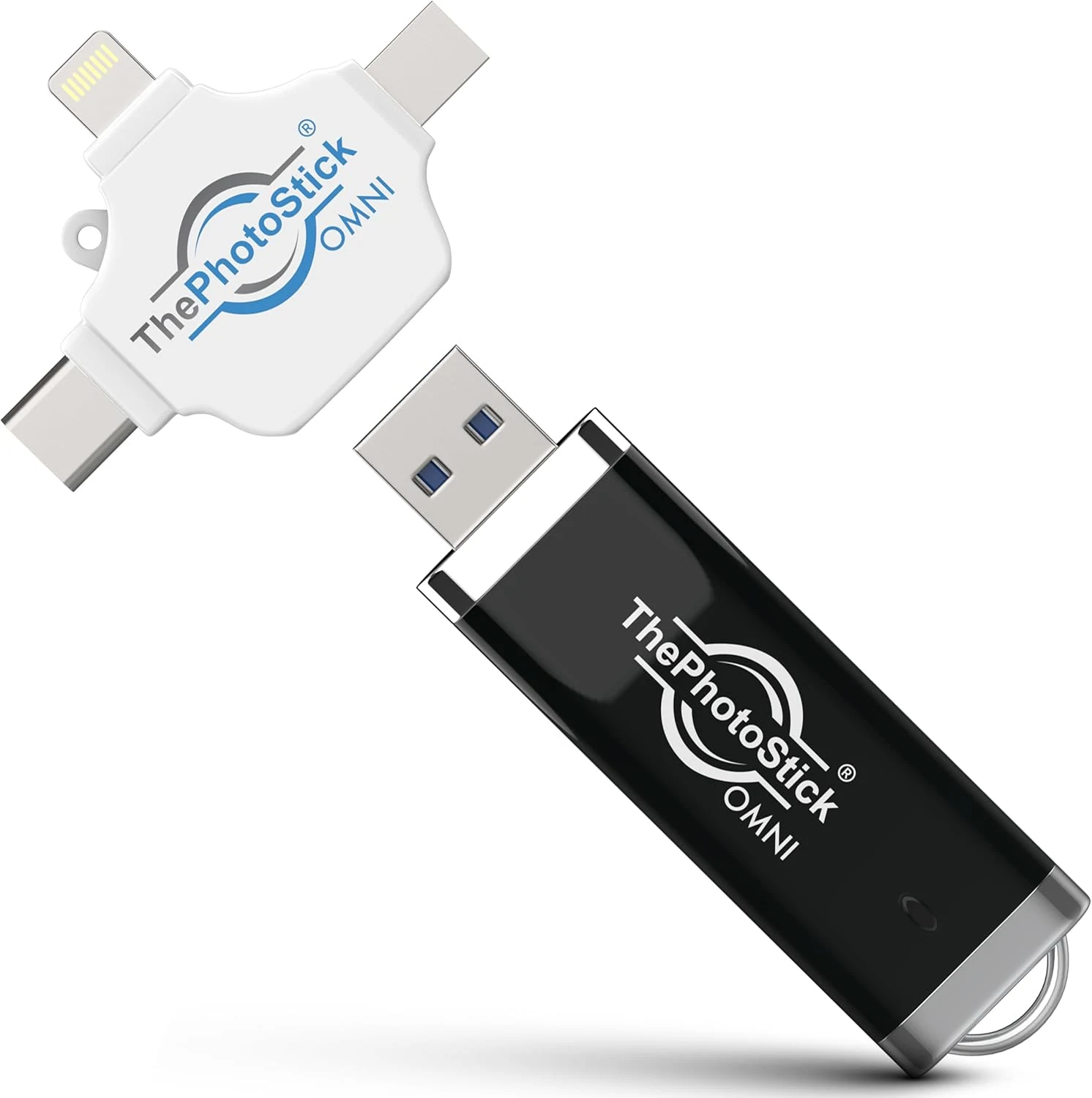 ThePhotoStick® Omni 128GB USB Flash Drive & Memory Stick – Automatic Photo & Video Backup for iPhone, Android, Mac & PC