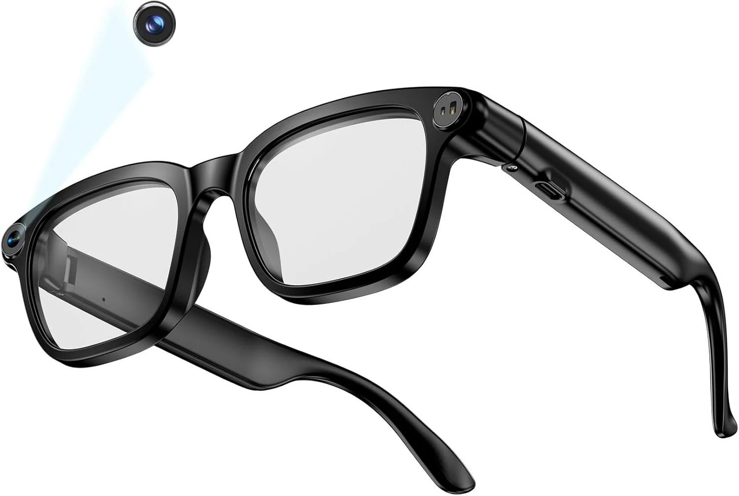 Fecoul AI Smart Camera Glasses (1080P POV Video + Translator)