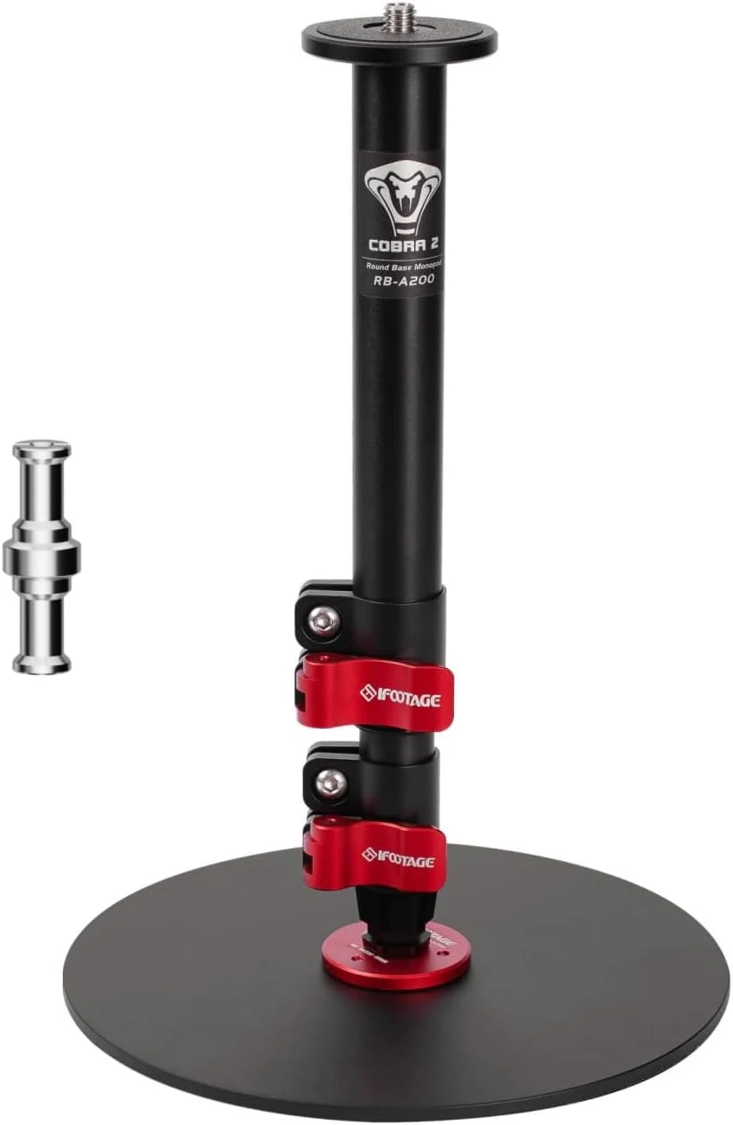 IFOOTAGE A200 Round Base Monopod, 22" Desktop Mini Tripod (RB-A200)
