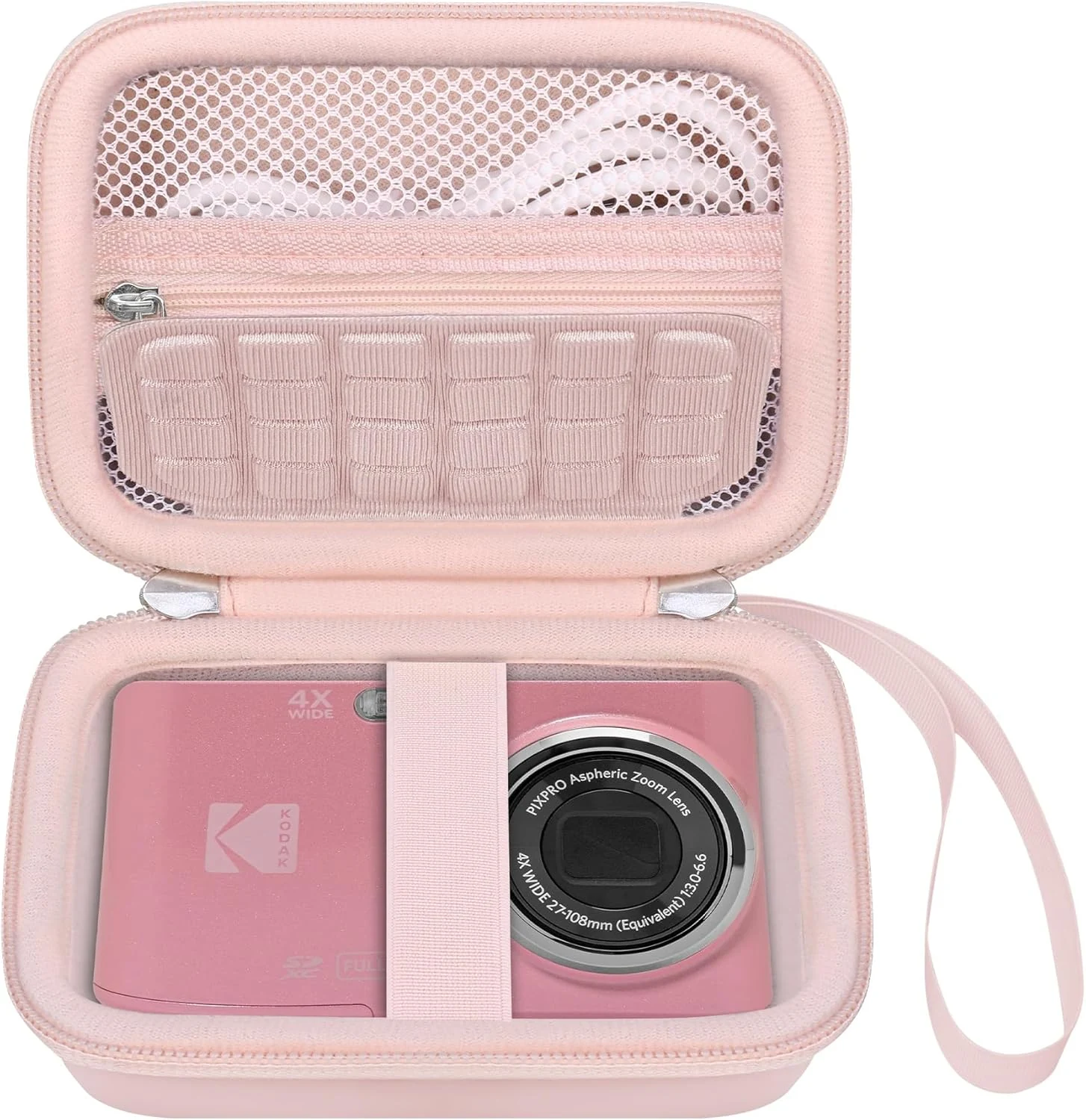 Elonbo Camera Carrying Case for KODAK PIXPRO FZ55 / FZ53 / FZ45 / FZ43 16MP Digital Camera (Pink)