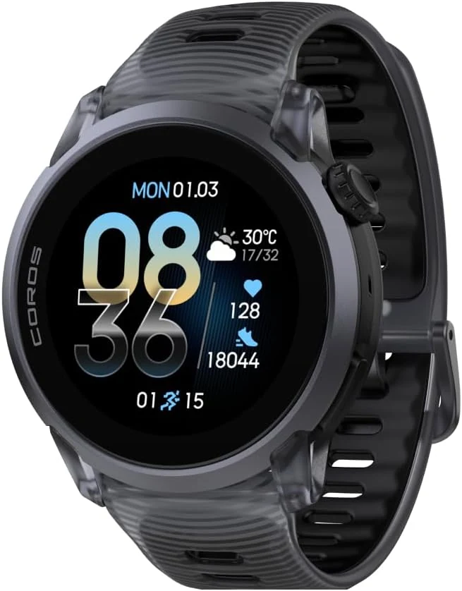 COROS PACE 4 Ultralight Sport GPS Watch, 1.2" AMOLED Touchscreen,19 Days of Daily use, Voice Features, Advanced Training Tools, Accurate GPS, Heart Rate Monitor, Run (Black Crystal)