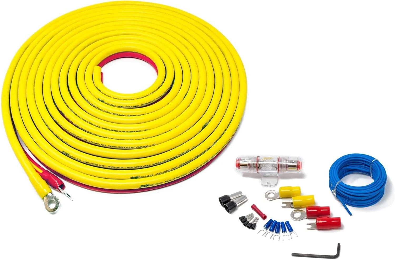 Stinger Amplifier Wiring Kit (4 Gauge - Marine Grade)