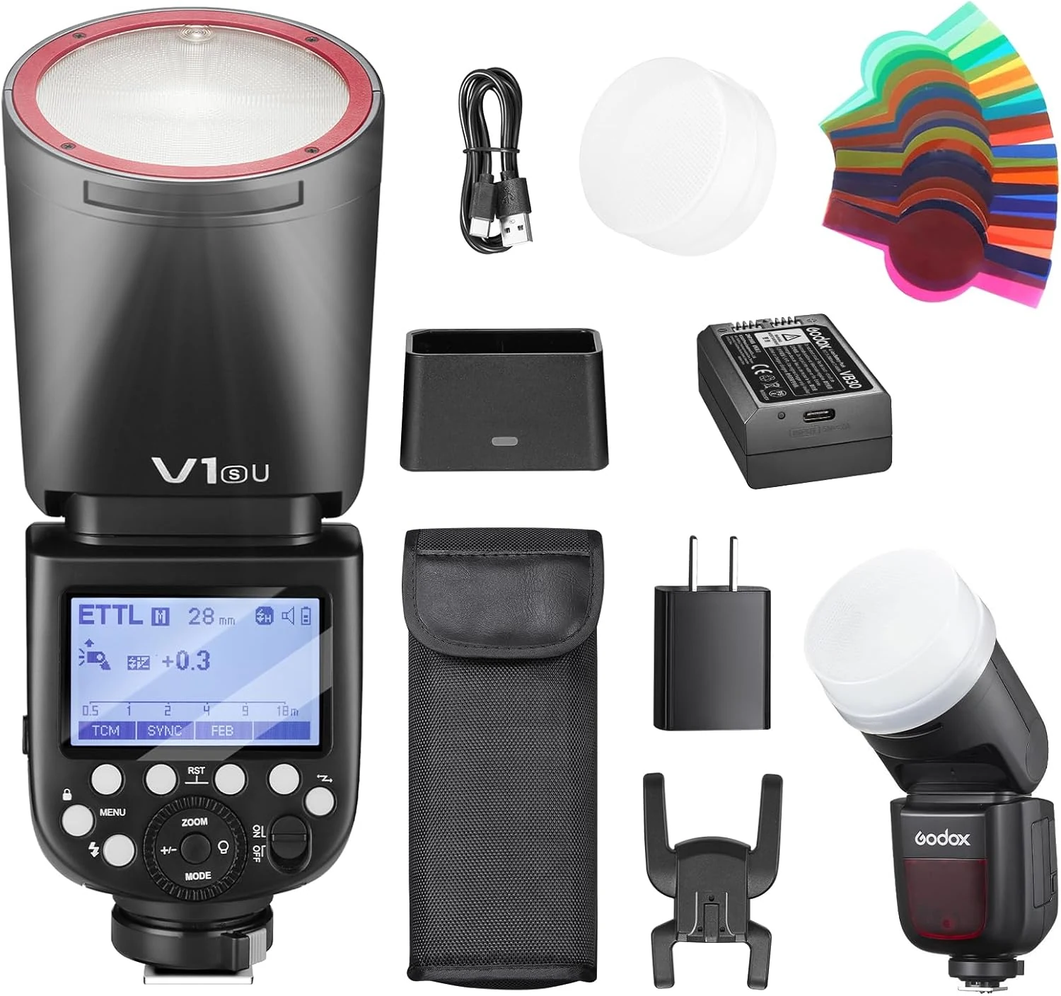 Godox V1S USA V1 SU Round Head Flash for Sony